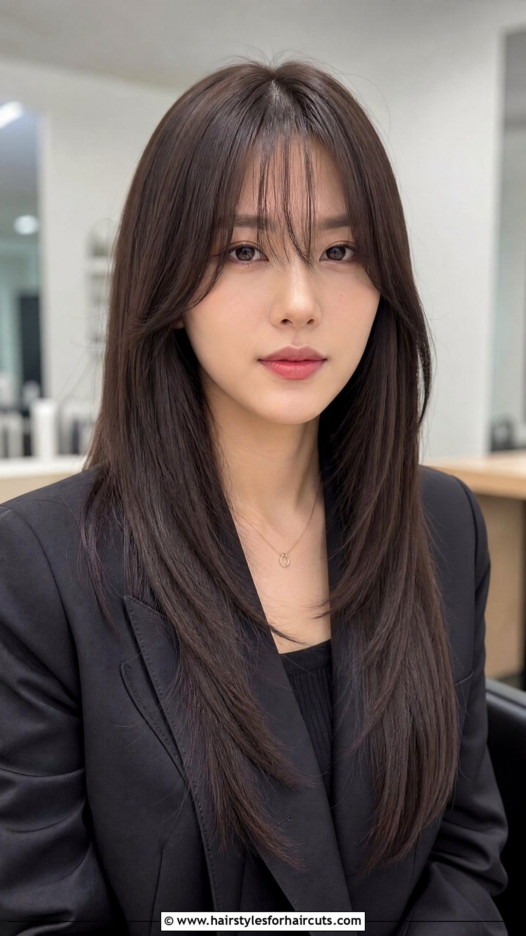 Sleek Curtain Bangs Long Butterfly Haircut - 25 butterfly haircuts with curtain bangs long hair - 25 butterfly haircuts with curtain bangs long hair