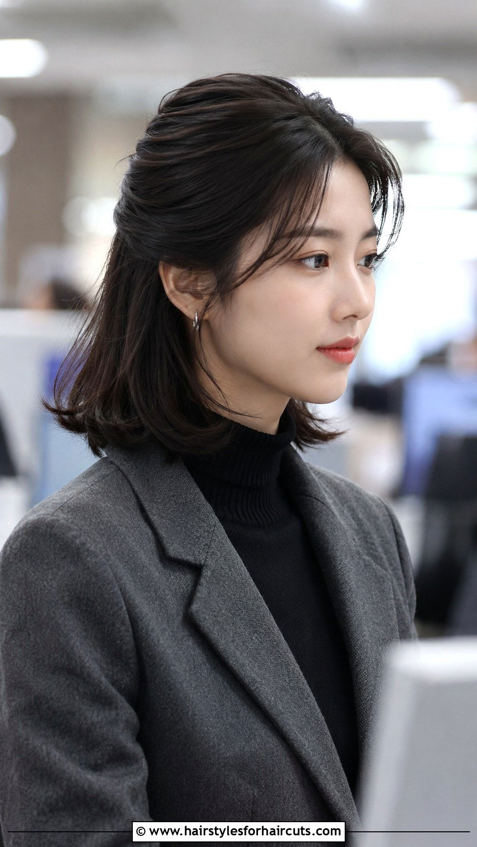 Sleek Half Up Half Down Short Hair - 25 greasy hairstyles for short hair - 25 greasy hairstyles for short hair