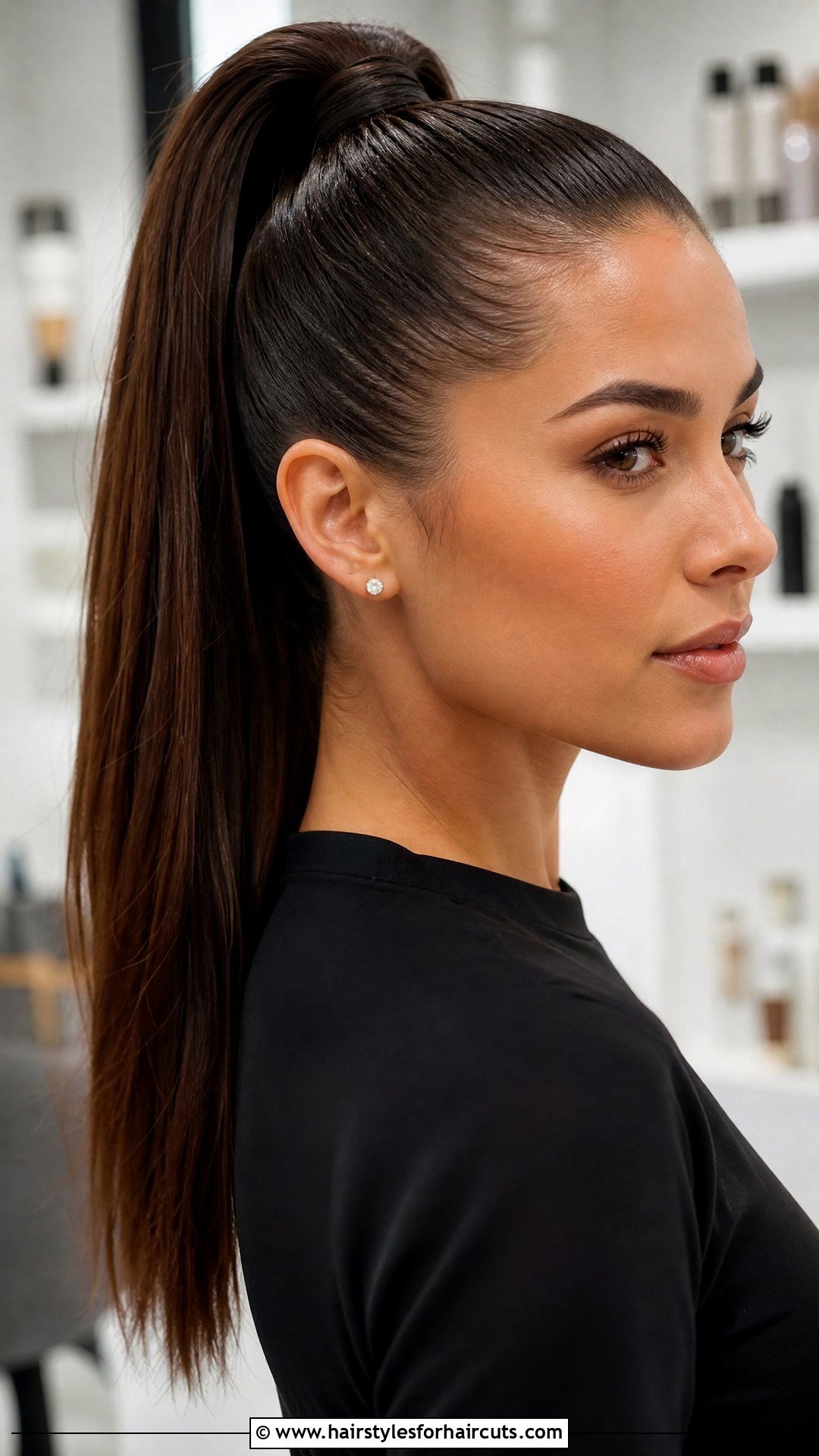 Sleek High Ponytail - 25 club hairstyles - 25 club hairstyles
