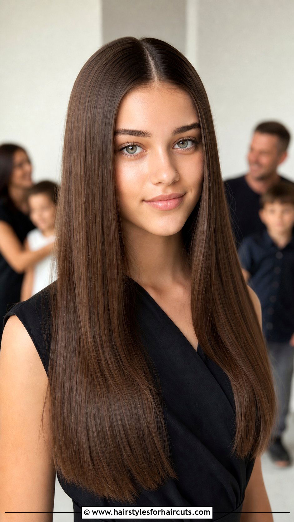 Sleek Long Hair With Middle Part - 25 japan hairstyles girl - 25 japan hairstyles girl