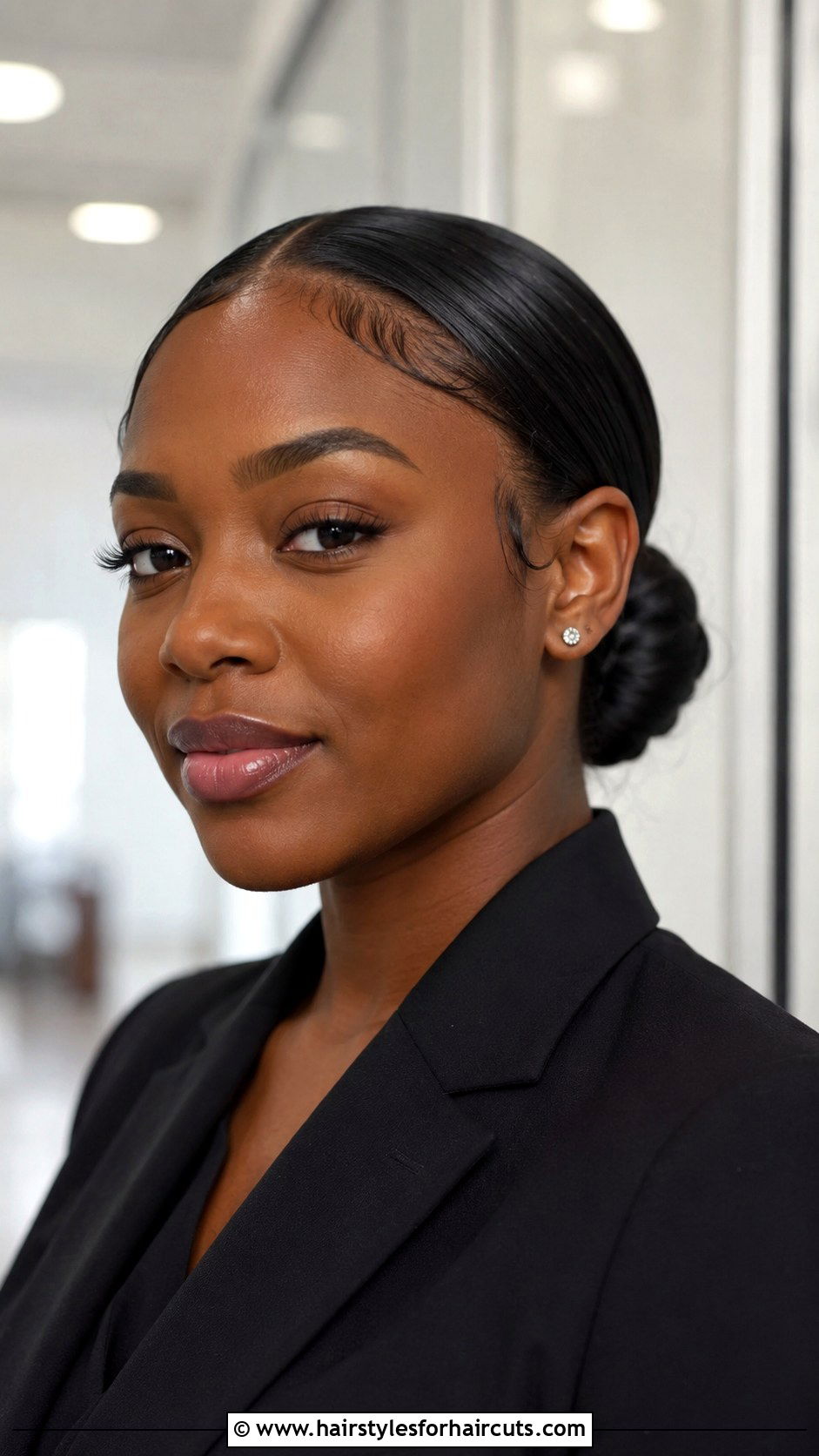 Sleek Low Bun - 25 easy hairstyles for thick hair black girl - 25 easy hairstyles for thick hair black girl