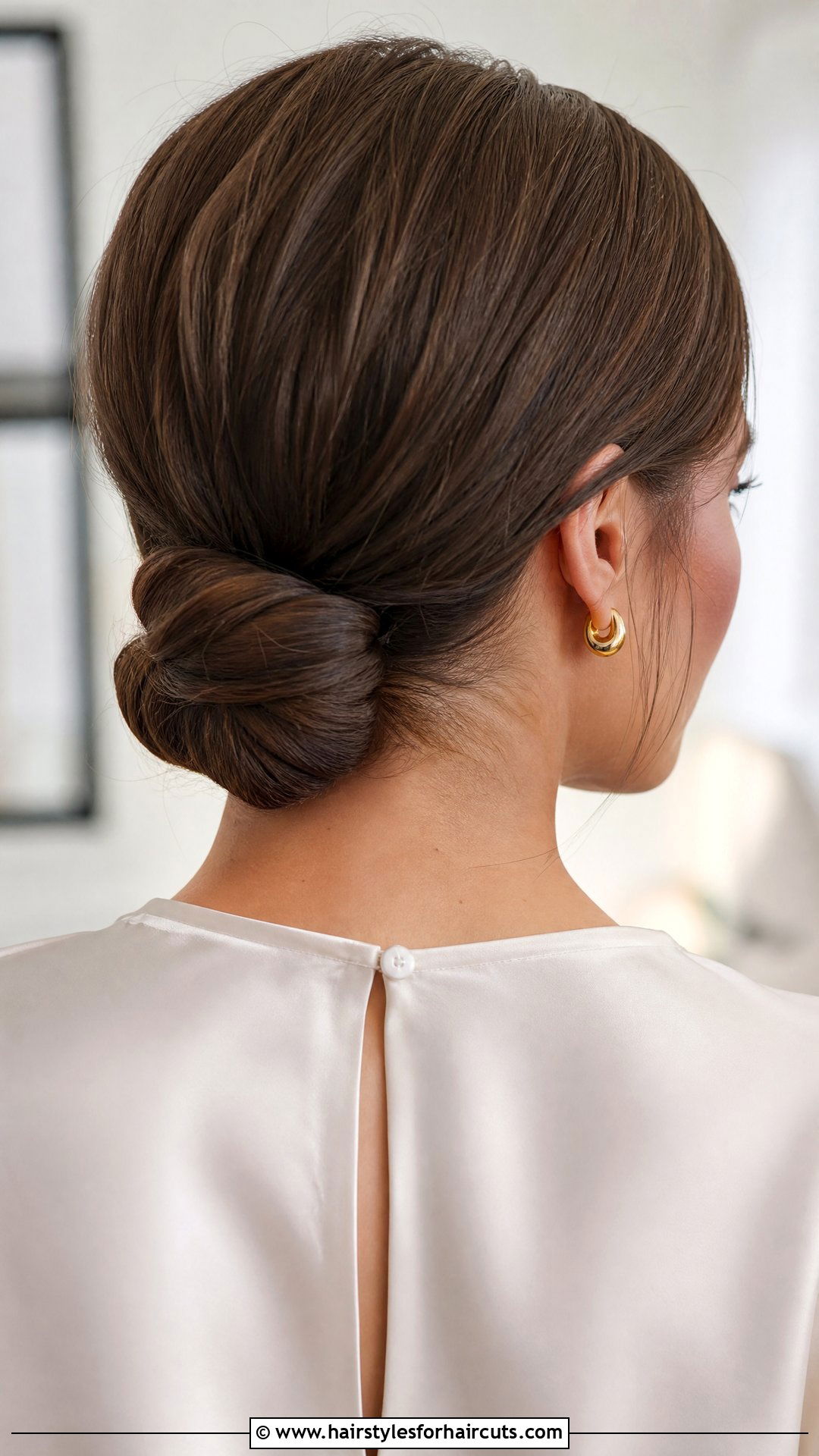 Sleek Low Bun For Bob - 25 picture day hairstyles for short hair - 25 picture day hairstyles for short hair