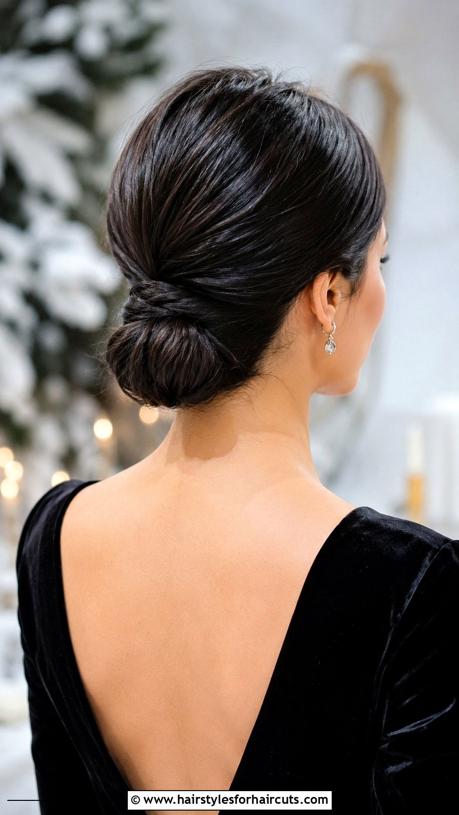 Sleek Low Bun For Short Hair - 25 cocktail party hairstyles for short hair - 25 cocktail party hairstyles for short hair