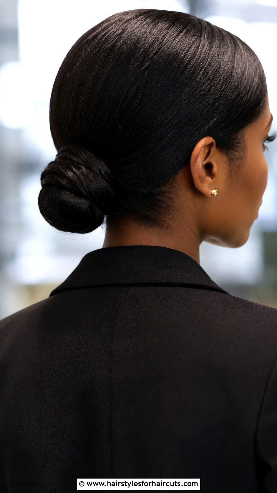 Sleek Low Bun Long Hair - 25 hairstyles for long thick straight hair - 25 hairstyles for long thick straight hair
