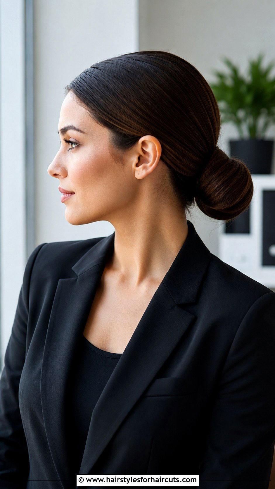 Sleek Low Bun Long Hair - 25 aesthetic hairstyles for long hair - 25 aesthetic hairstyles for long hair