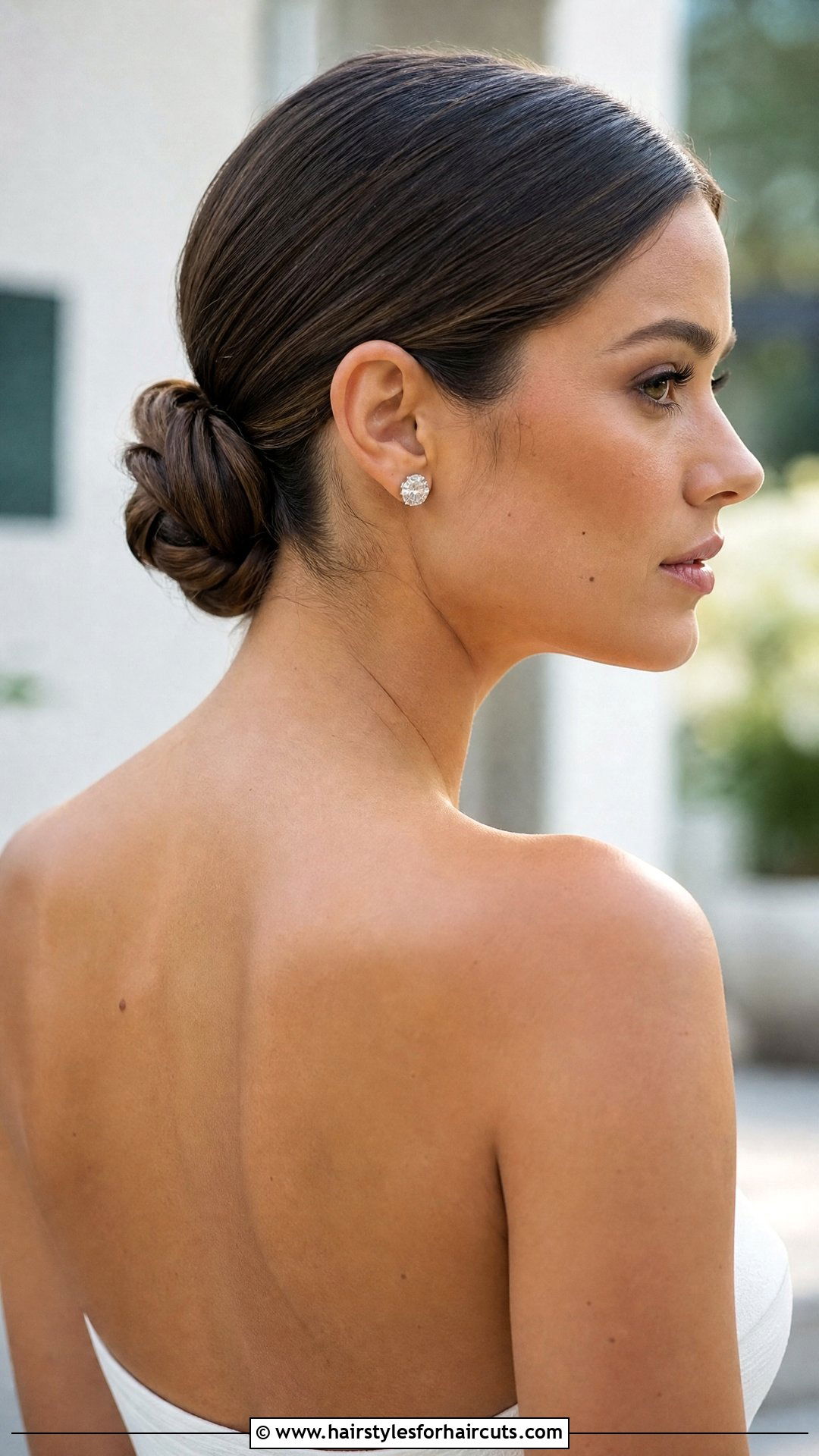 Sleek Low Bun Summer - 25 summer hairstyles for long hair - 25 summer hairstyles for long hair