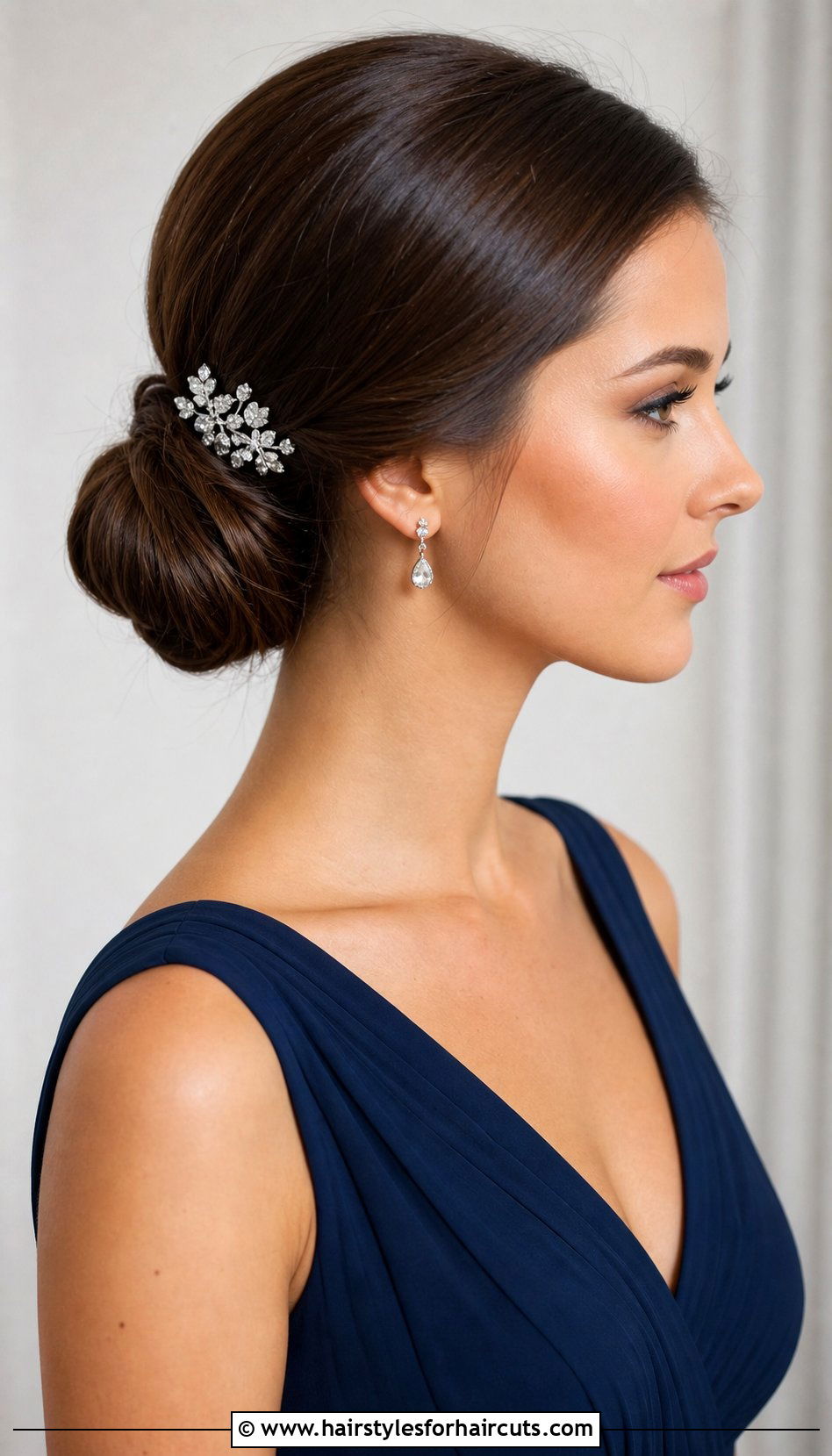 Sleek Low Bun Wedding Hairstyle - 25 girls wedding hairstyles - 25 girls wedding hairstyles