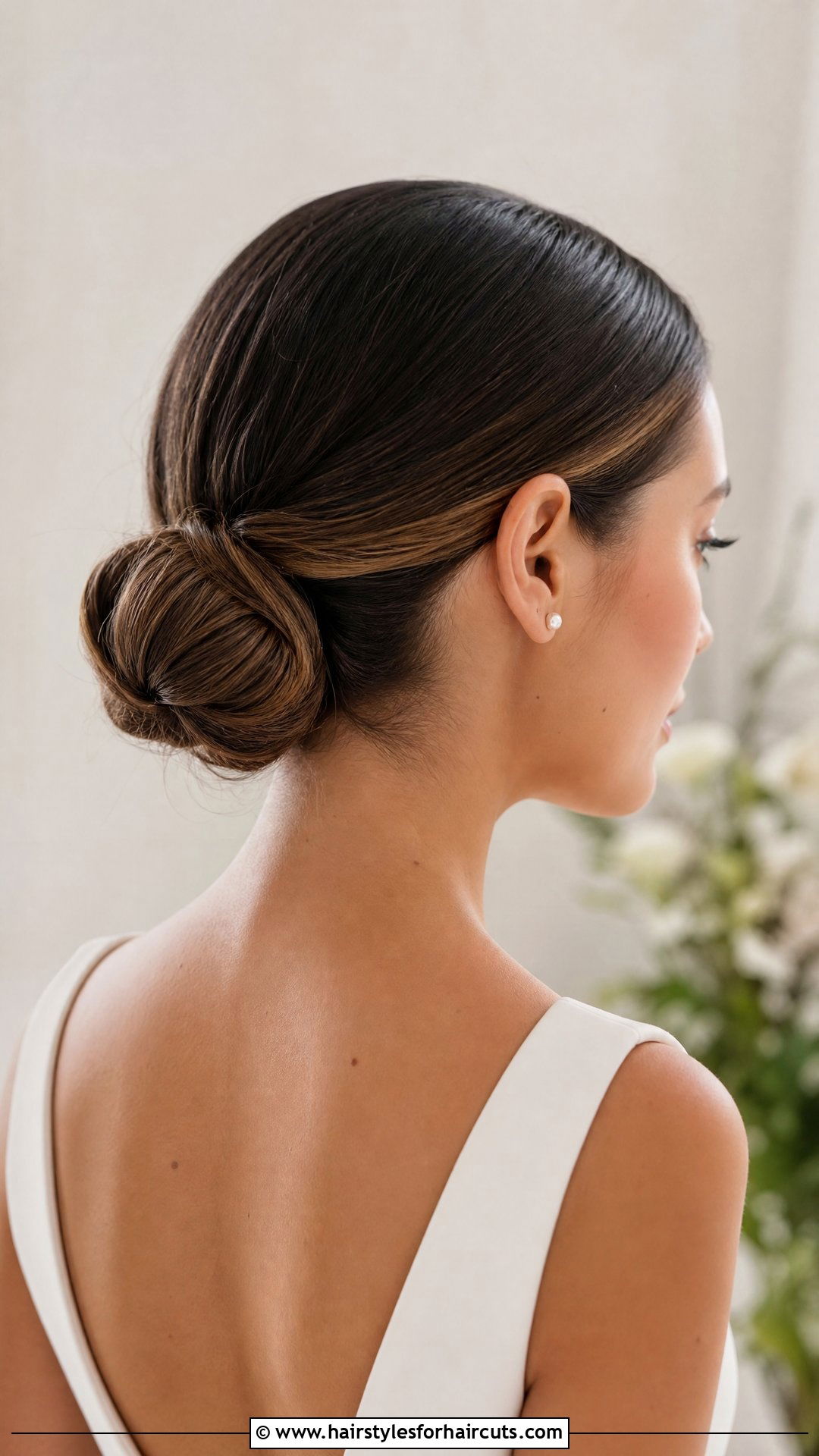 Sleek Low Bun Wedding Hairstyle - 25 weding hairstyles - 25 weding hairstyles