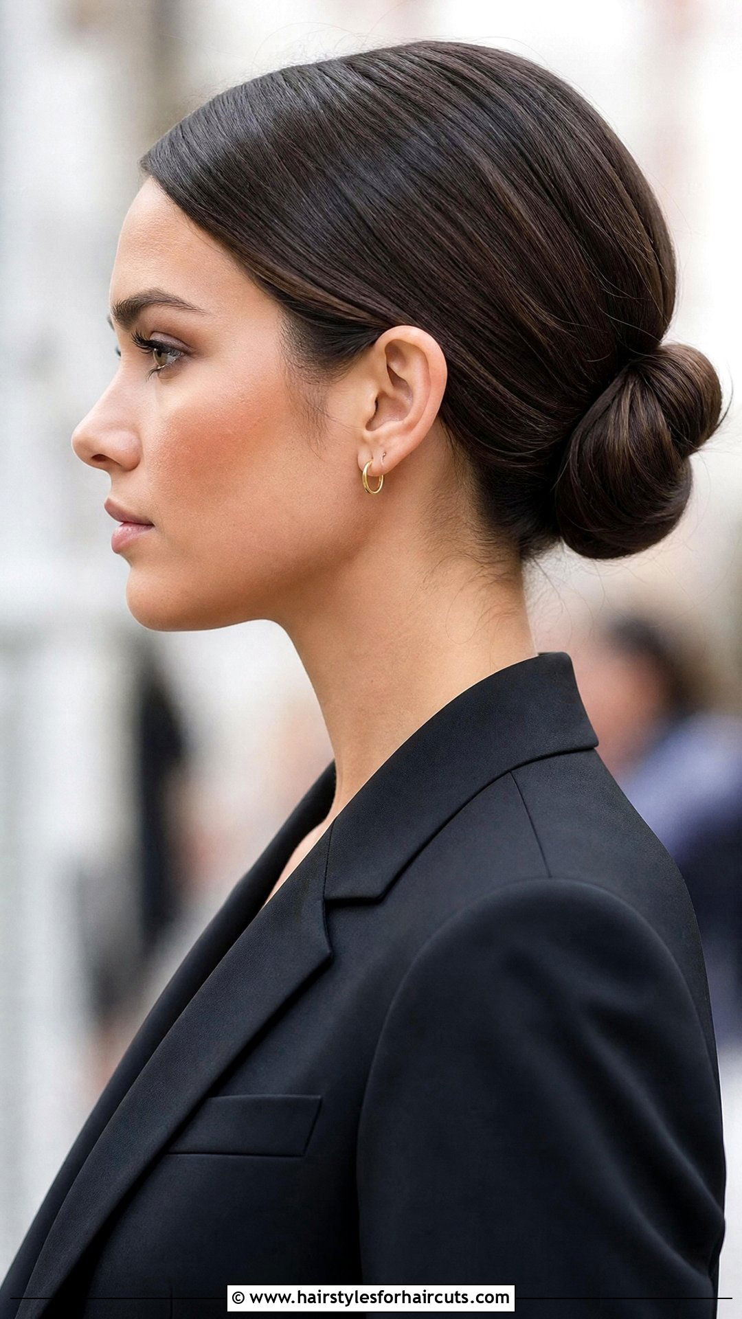 Sleek Low Chignon - 25 clip in hair extensions hairstyles - 25 clip in hair extensions hairstyles