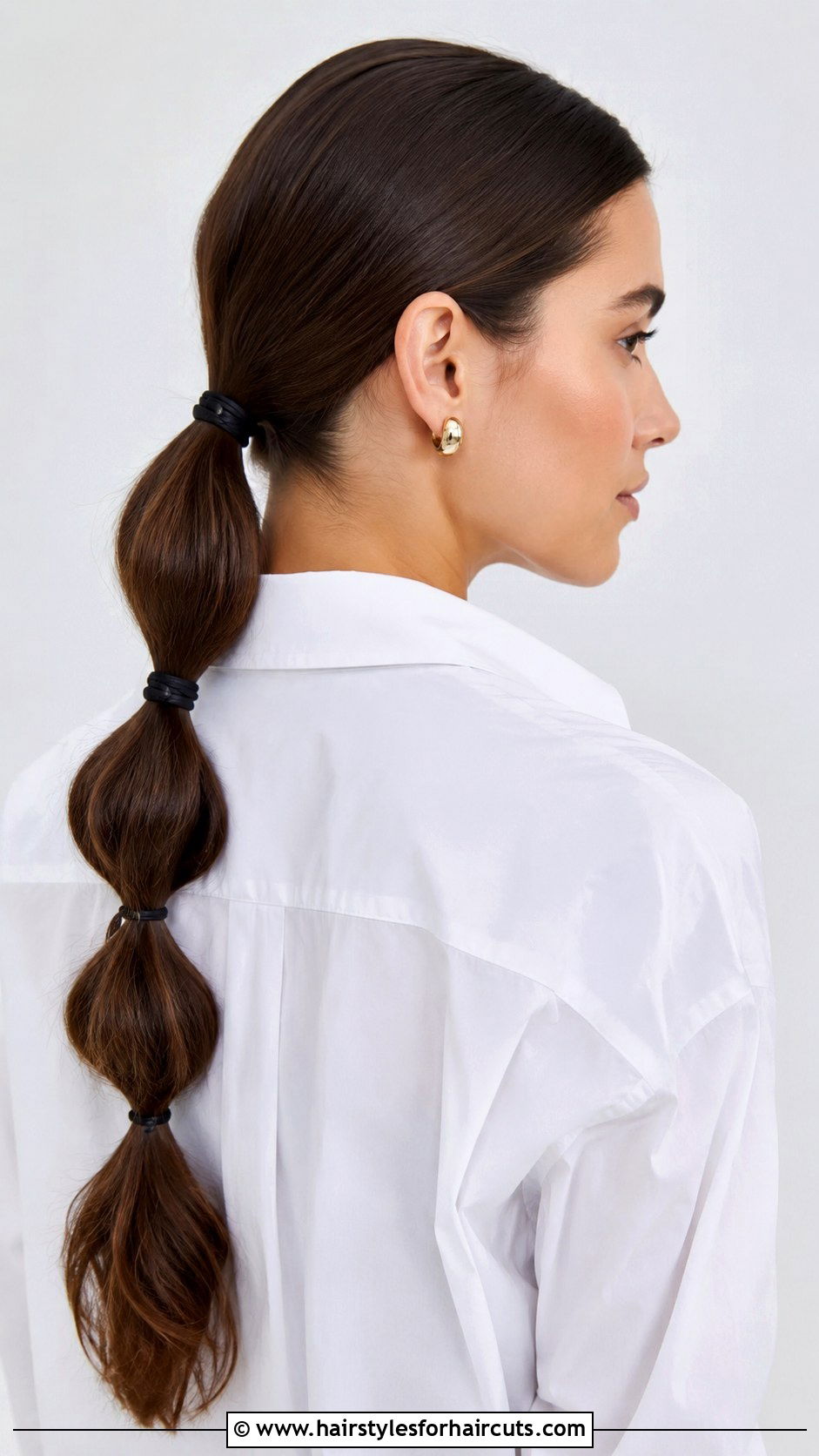 Sleek Low Ponytail With Ball Ties - 25 ball hair ties hairstyles - 25 ball hair ties hairstyles