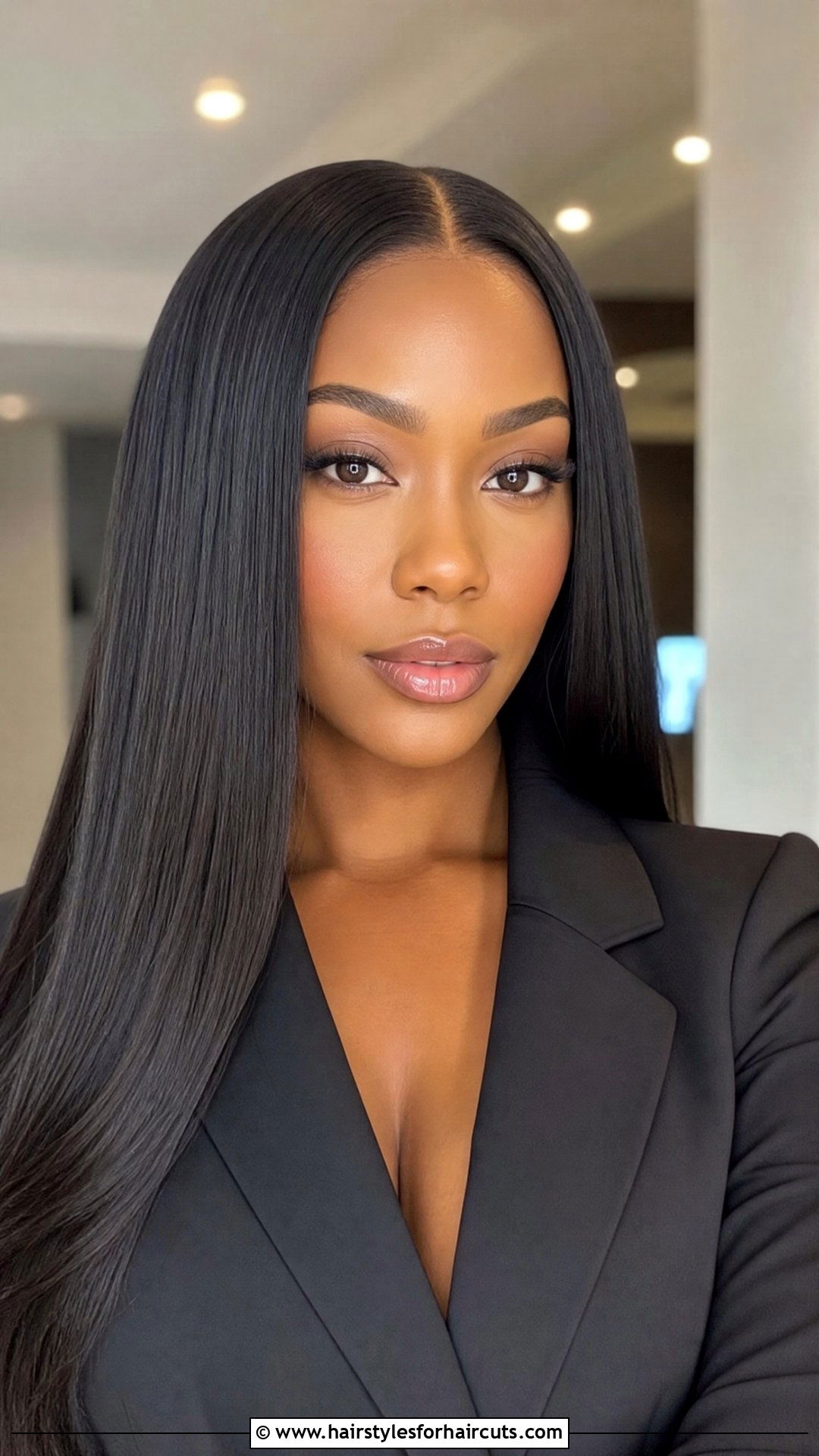 Sleek Middle Part Wig Install - 25 wig install hairstyles - 25 wig install hairstyles