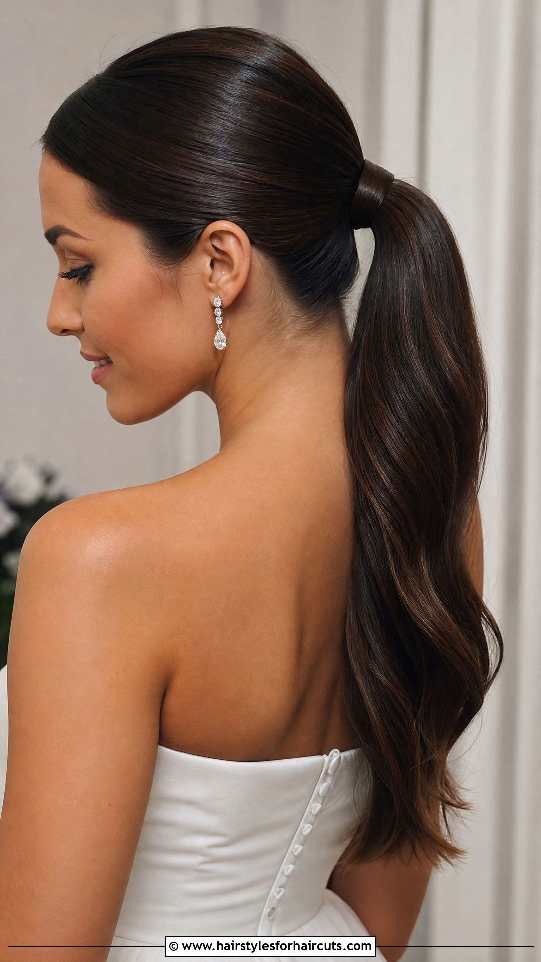 Sleek Ponytail Wedding Hairstyle - 25 weding hairstyles - 25 weding hairstyles