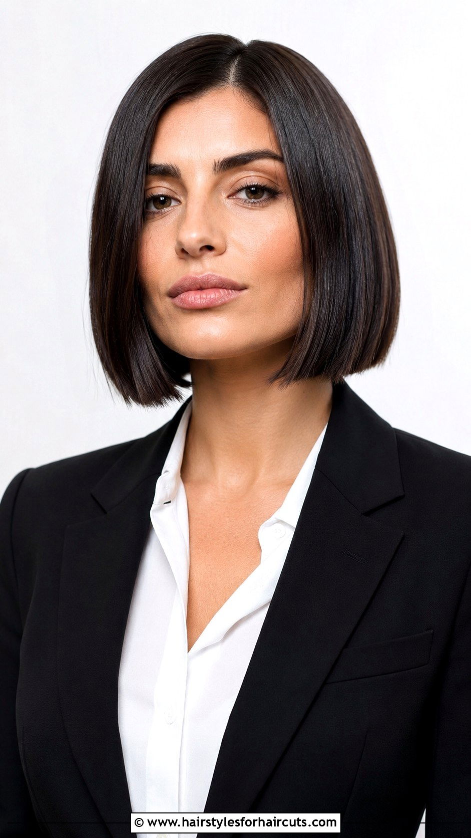 Sleek Power Bob - 25 80s hairstyles straight hair - 25 80s hairstyles straight hair