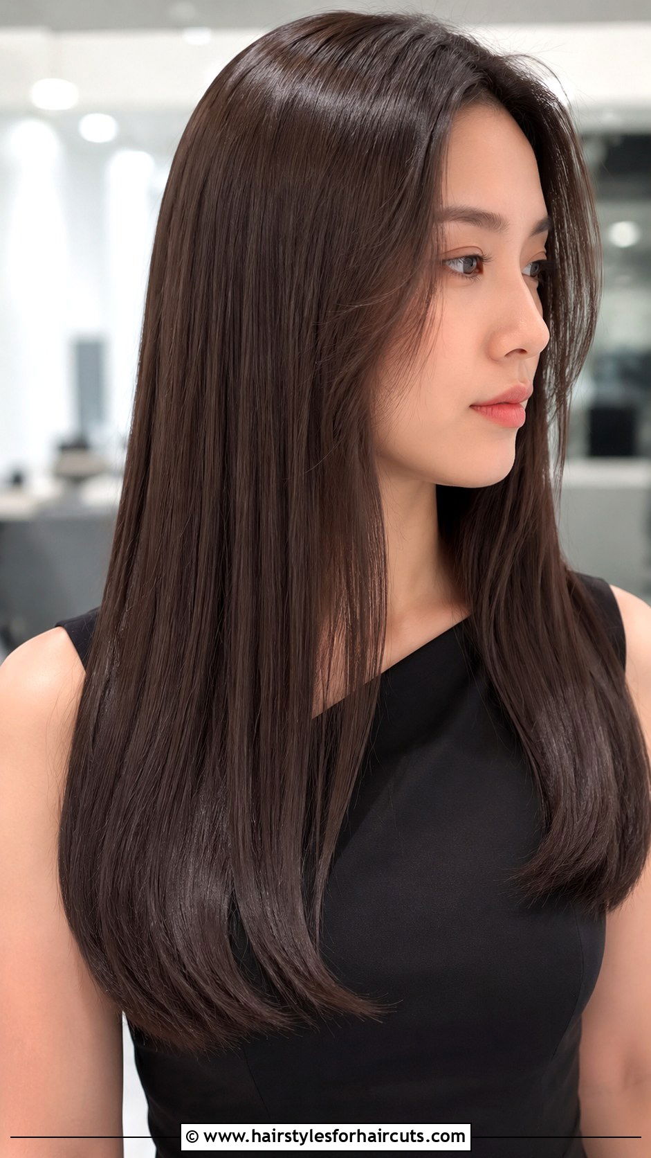 Sleek Straight Hair - 25 prom hairstyles for thick hair - 25 prom hairstyles for thick hair