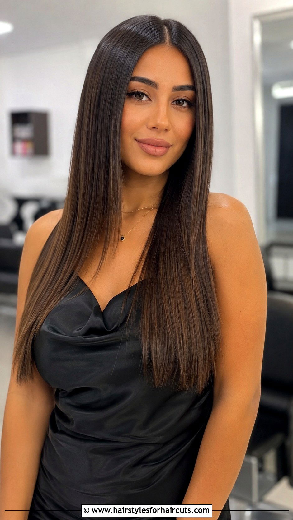 Sleek Straight Long Dama Hairstyle - 25 dama hairstyles - 25 dama hairstyles
