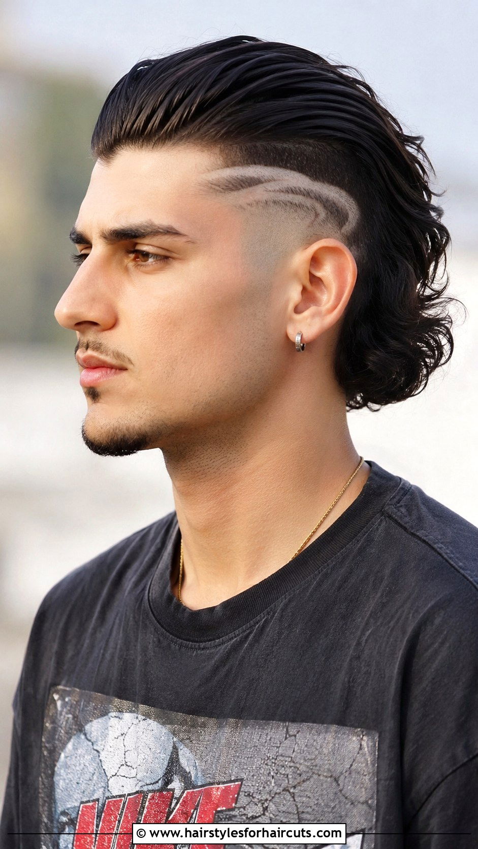 Slick Back Long Hair With Design - 25 slick back haircuts long hair - 25 slick back haircuts long hair