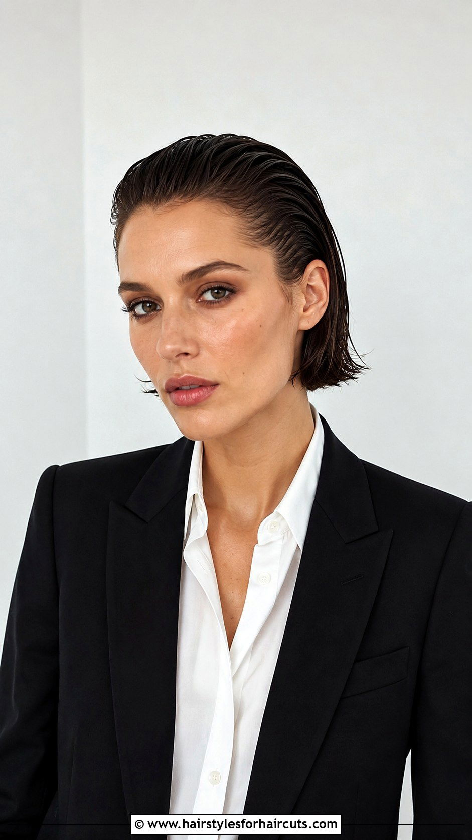 Slicked Back Bob - 25 asian women haircuts - 25 asian women haircuts