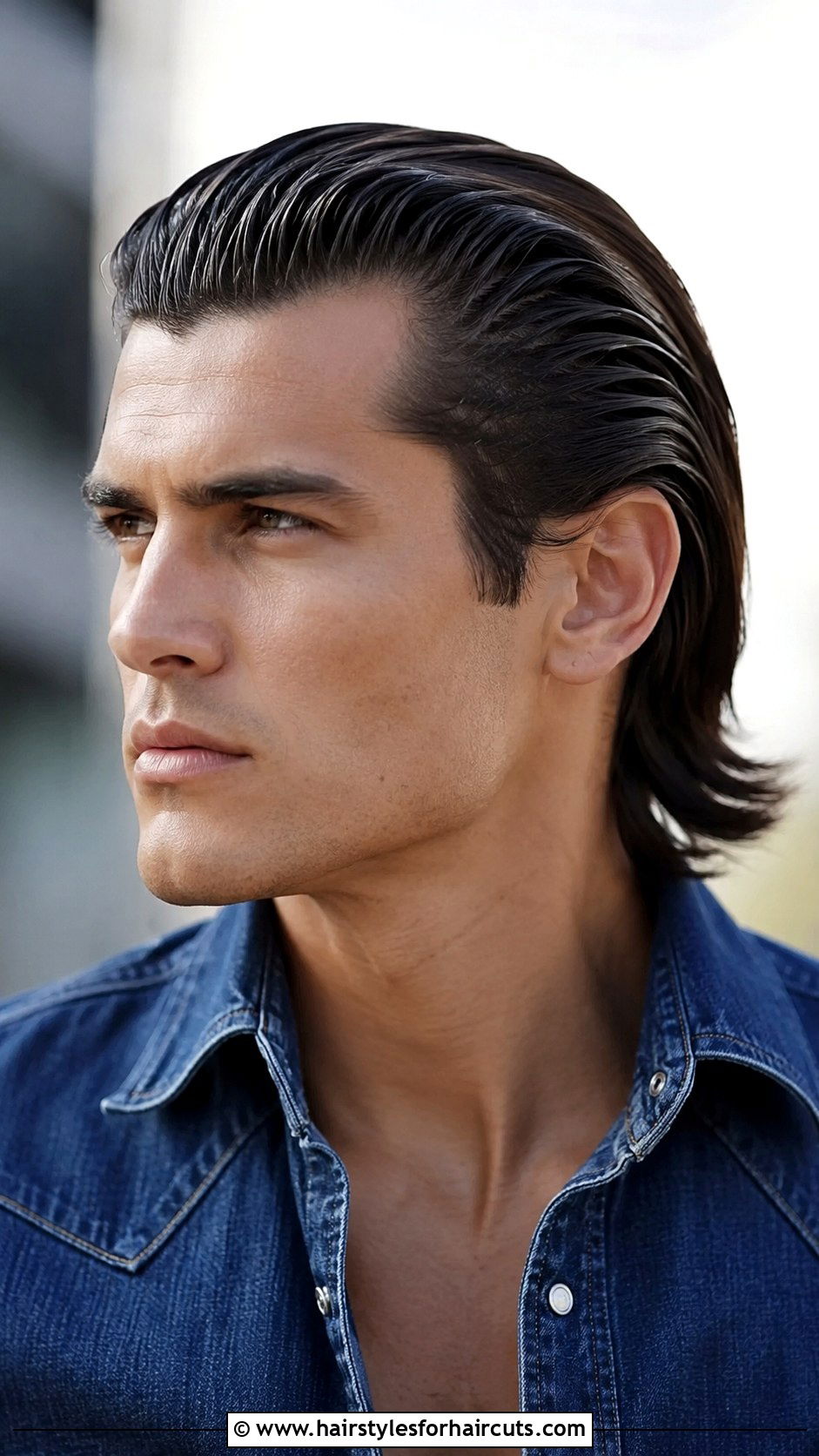 Slicked Back Long Greaser Hair - 25 long hair greaser hairstyles - 25 long hair greaser hairstyles