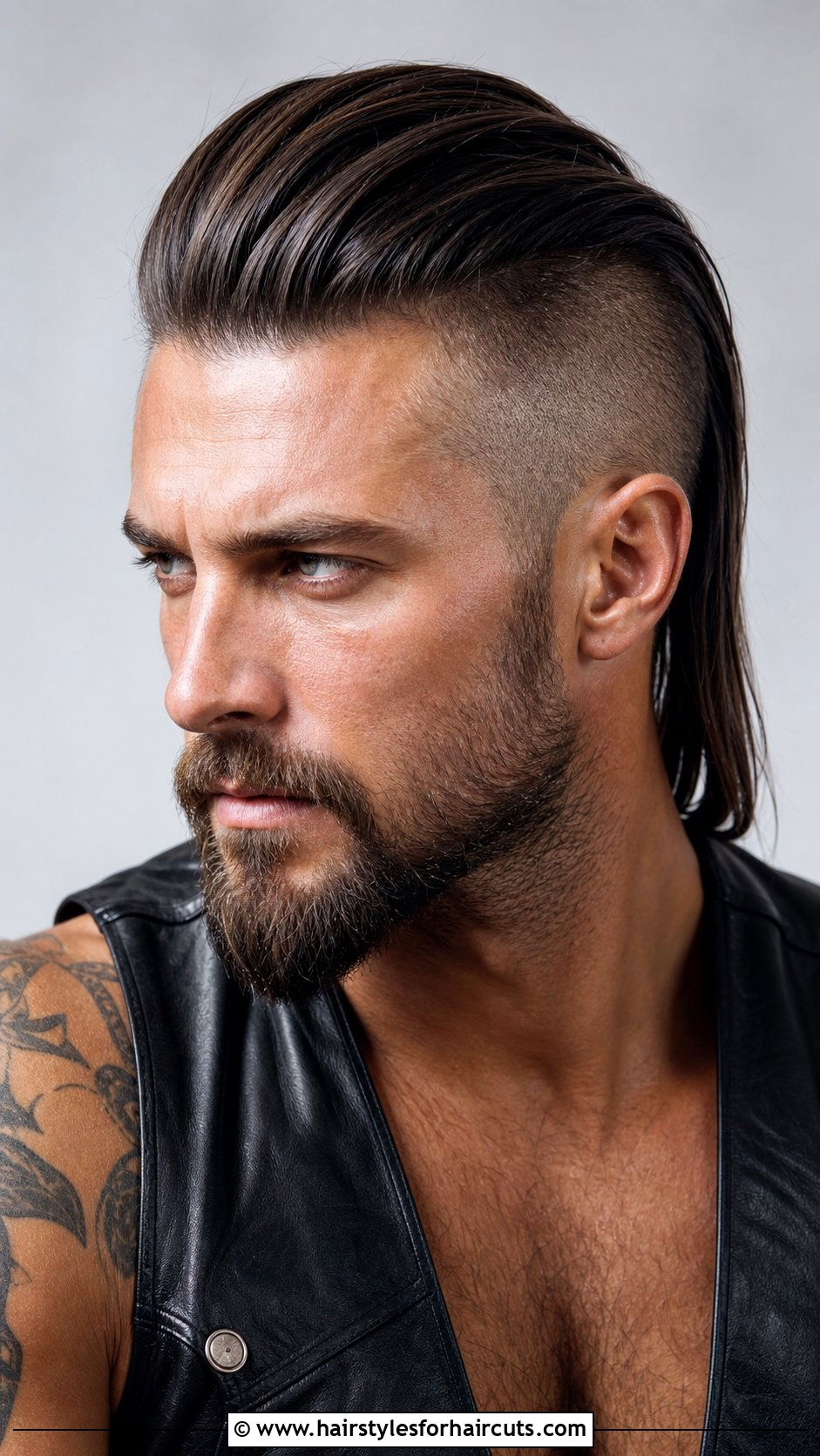 Slicked Back Long Undercut - 25 long hair grease hairstyles - 25 long hair grease hairstyles