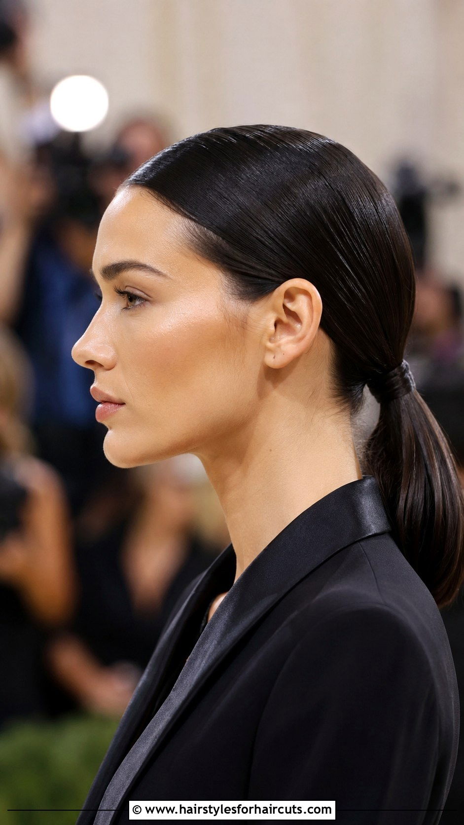 Slicked Back Low Ponytail - 25 fun hairstyles - 25 fun hairstyles