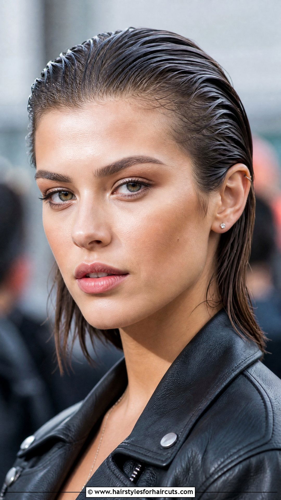 Slicked Back Medium Hair - 25 hairstyles without bangs for medium length hair - 25 hairstyles without bangs for medium length hair