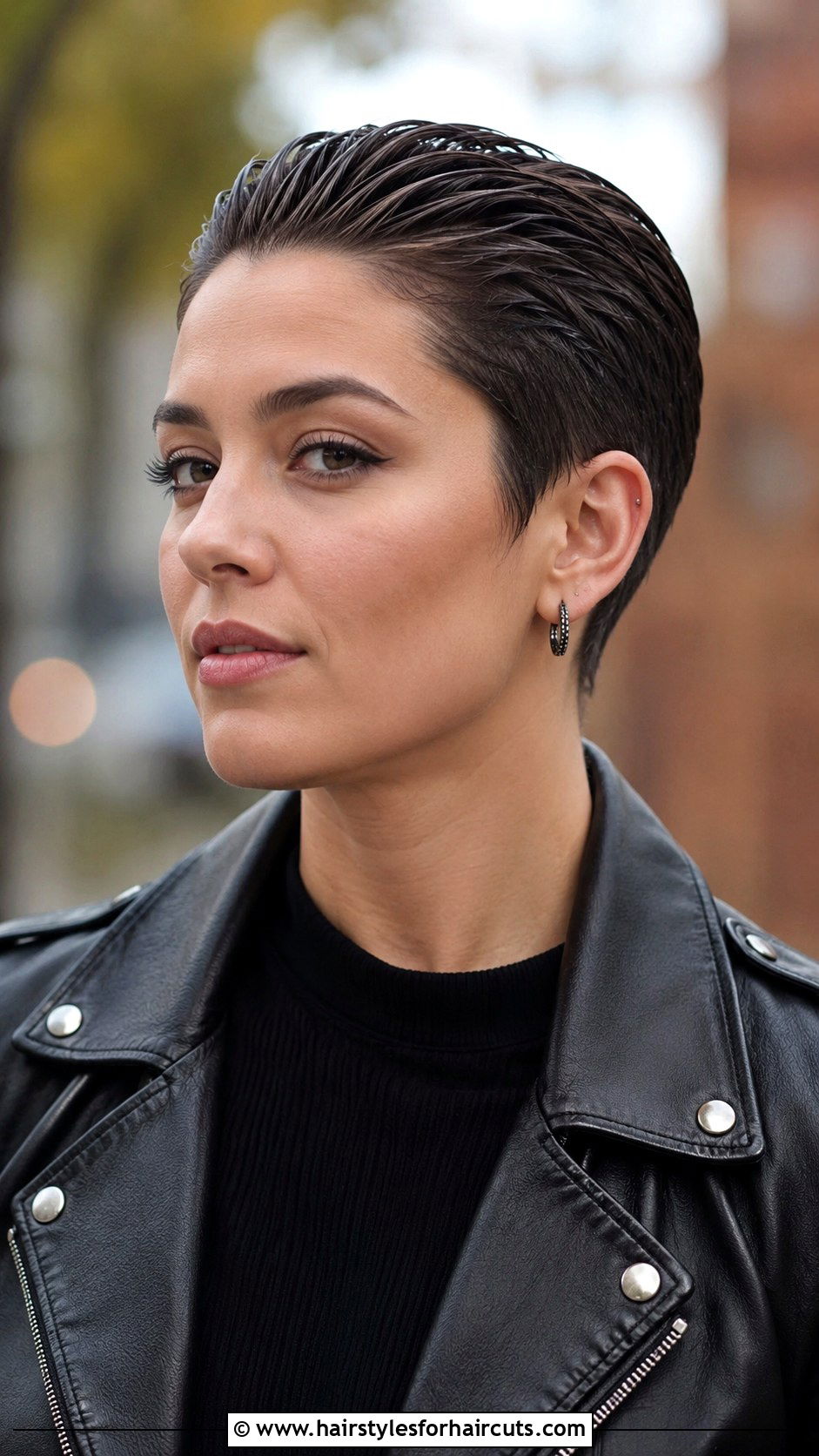 Slicked Back Pixie Cut - 25 pulled back hairstyles for short hair - 25 pulled back hairstyles for short hair