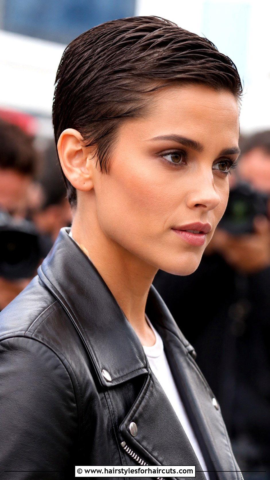 Slicked Back Pixie Cut - 25 clean girl hairstyles - 25 clean girl hairstyles