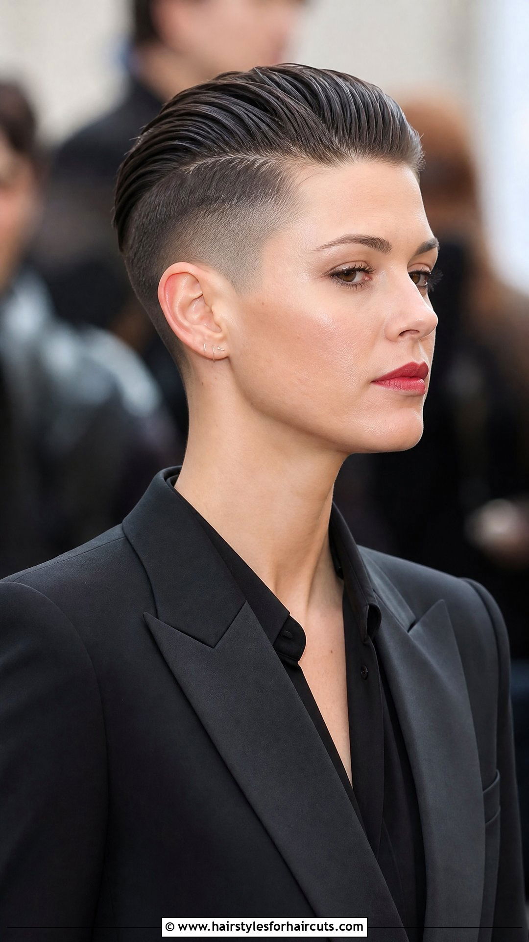 Slicked Back Pixie Double Side Shave - 25 pixie hairstyles double side shave short hair - 25 pixie hairstyles double side shave short hair