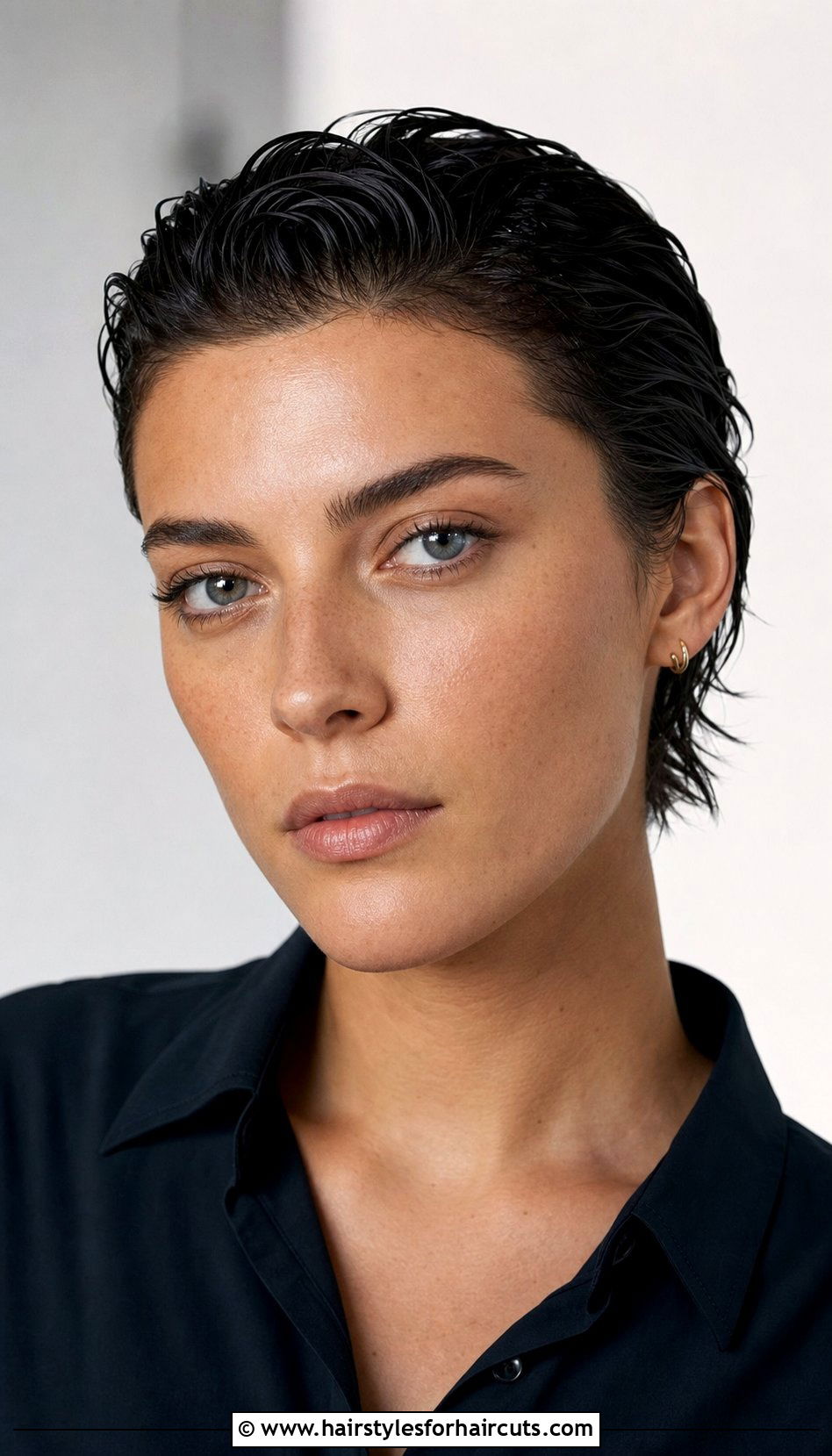 Slicked Back Pixie - 25 corporate hairstyles - 25 corporate hairstyles