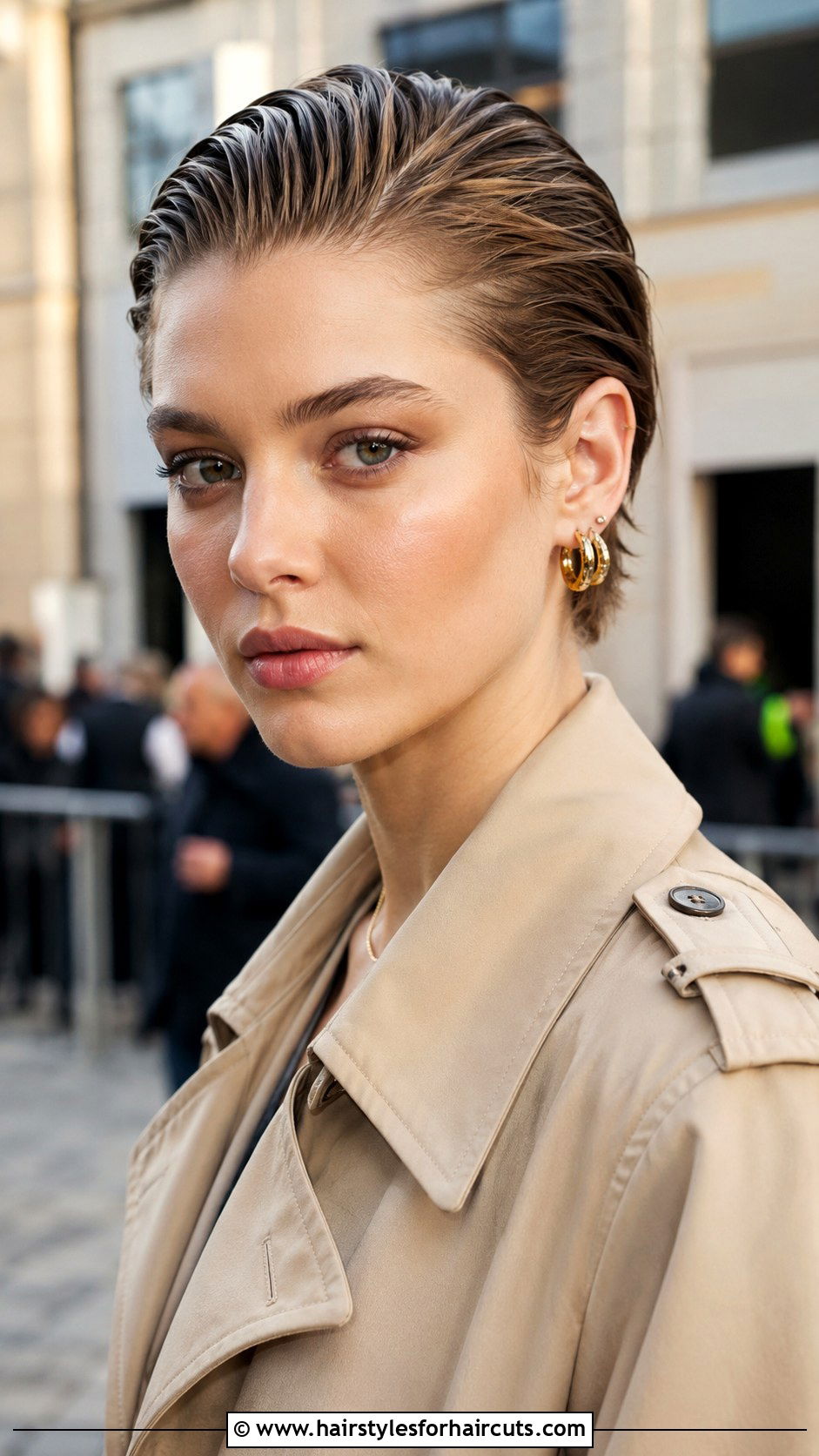 Slicked Back Short Hair - 25 rainy day hairstyles for short hair - 25 rainy day hairstyles for short hair