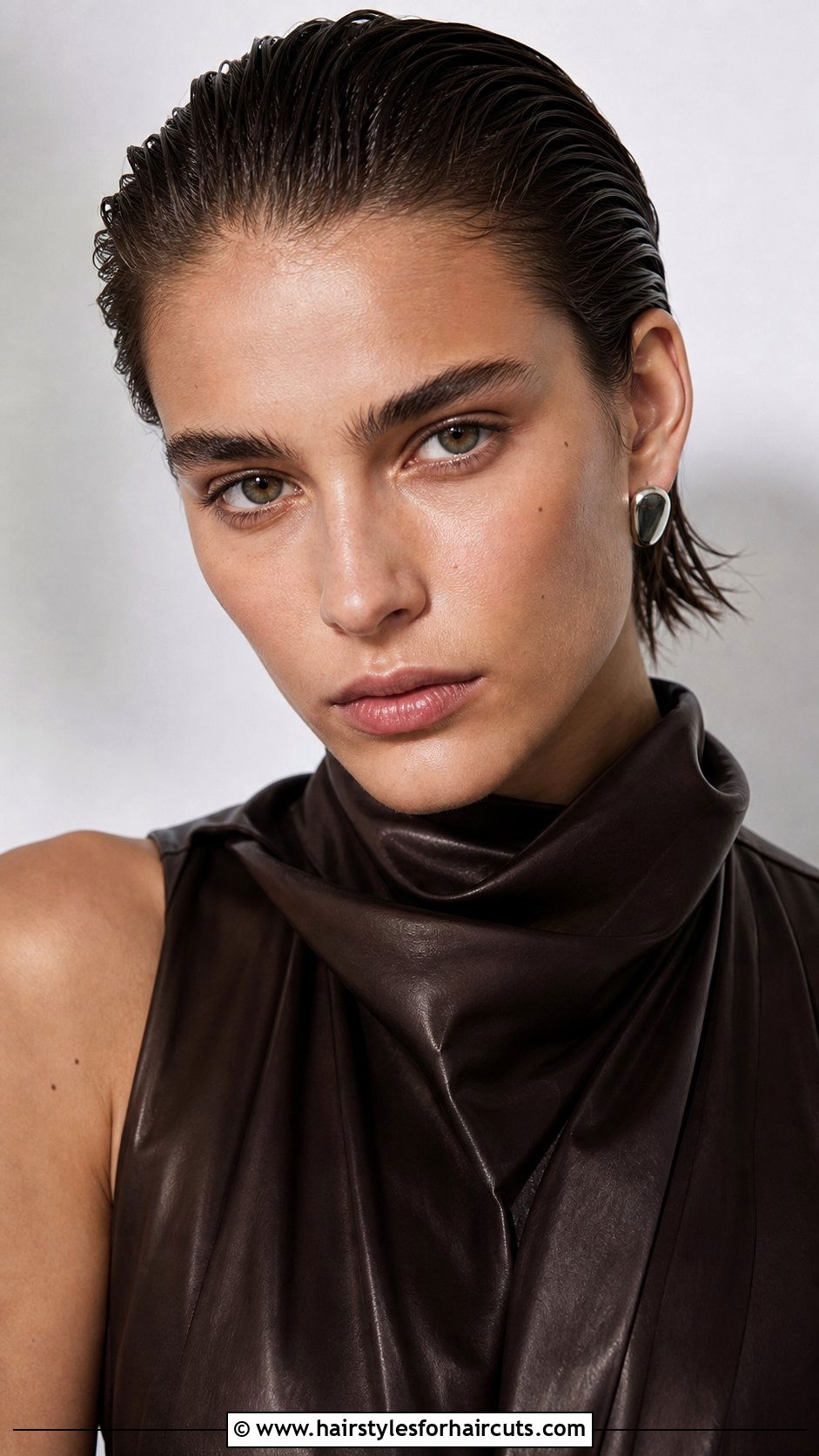Slicked Back Short Haircut - 25 off the face hairstyles for short hair - 25 off the face hairstyles for short hair