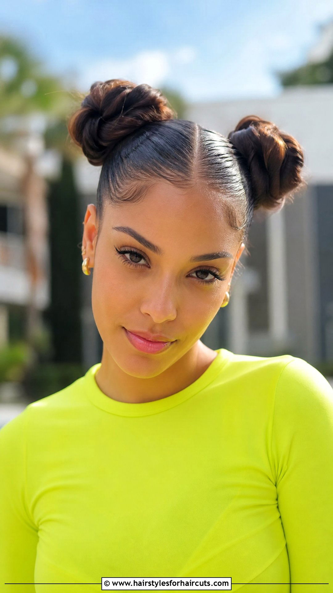 Slicked Back Space Buns - 25 gel for hairstyles - 25 gel for hairstyles