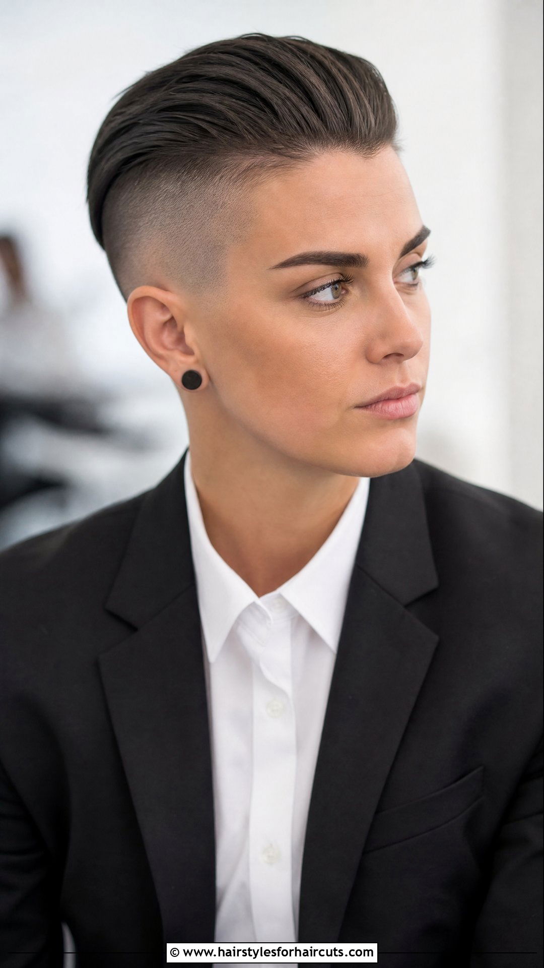 Slicked Back Undercut - 25 thick hair tomboy haircuts - 25 thick hair tomboy haircuts