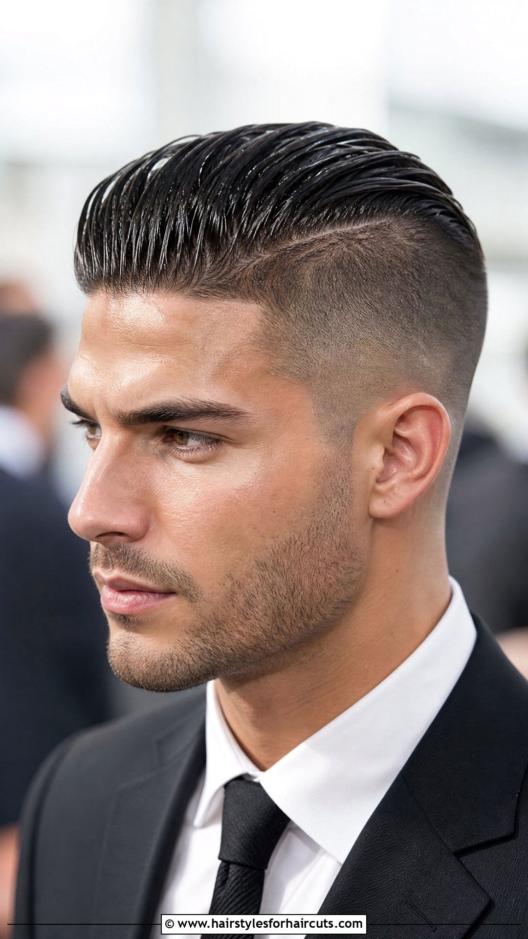 Slicked Back Undercut - 25 transmasc haircuts for straight hair - 25 transmasc haircuts for straight hair