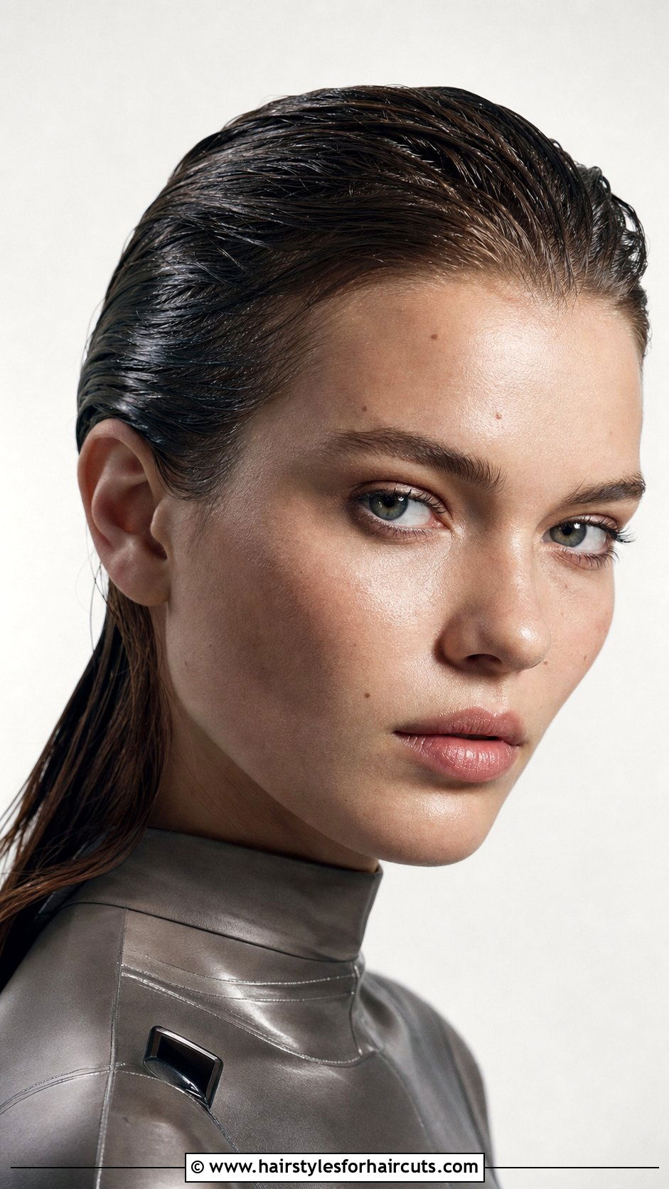 Slicked Back Wet Look - 25 hairstyles for a night out - 25 hairstyles for a night out