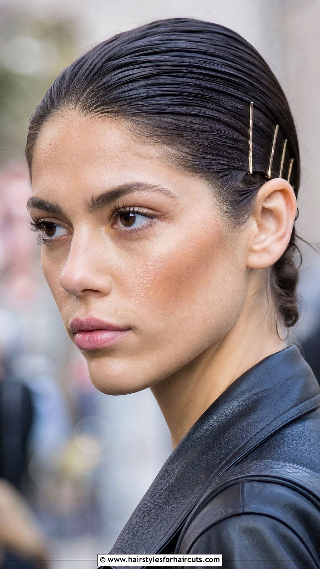 Slicked Back With Bobby Pins - 25 hairstyles clips - 25 hairstyles clips