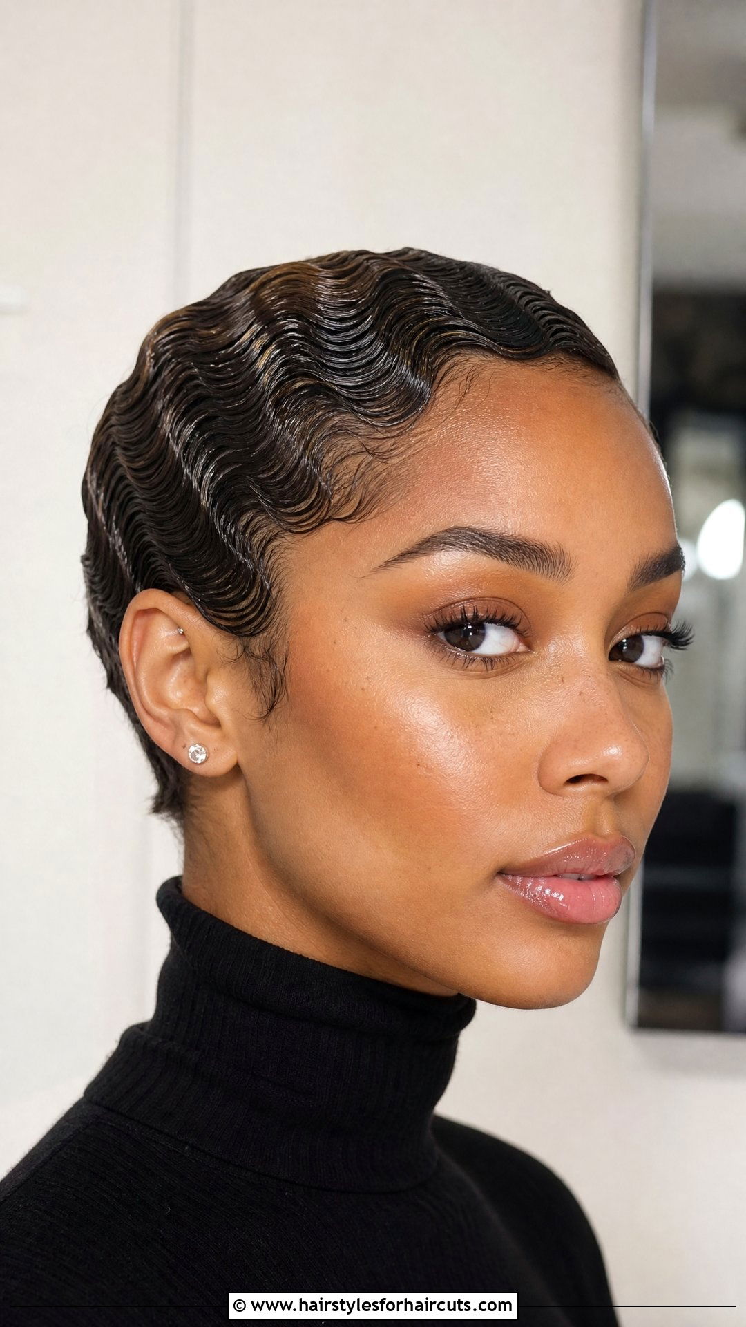 Slicked Down Wavy Short Hair - 25 wet and wavy short hairstyles - 25 wet and wavy short hairstyles
