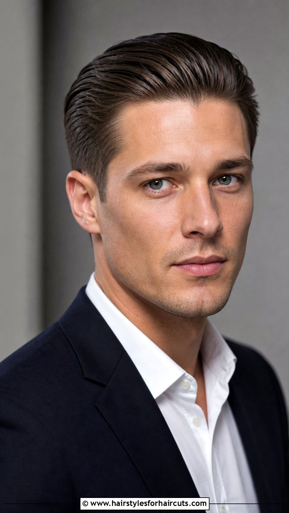 Slicked Push Back Taper - 25 push back haircuts - 25 push back haircuts