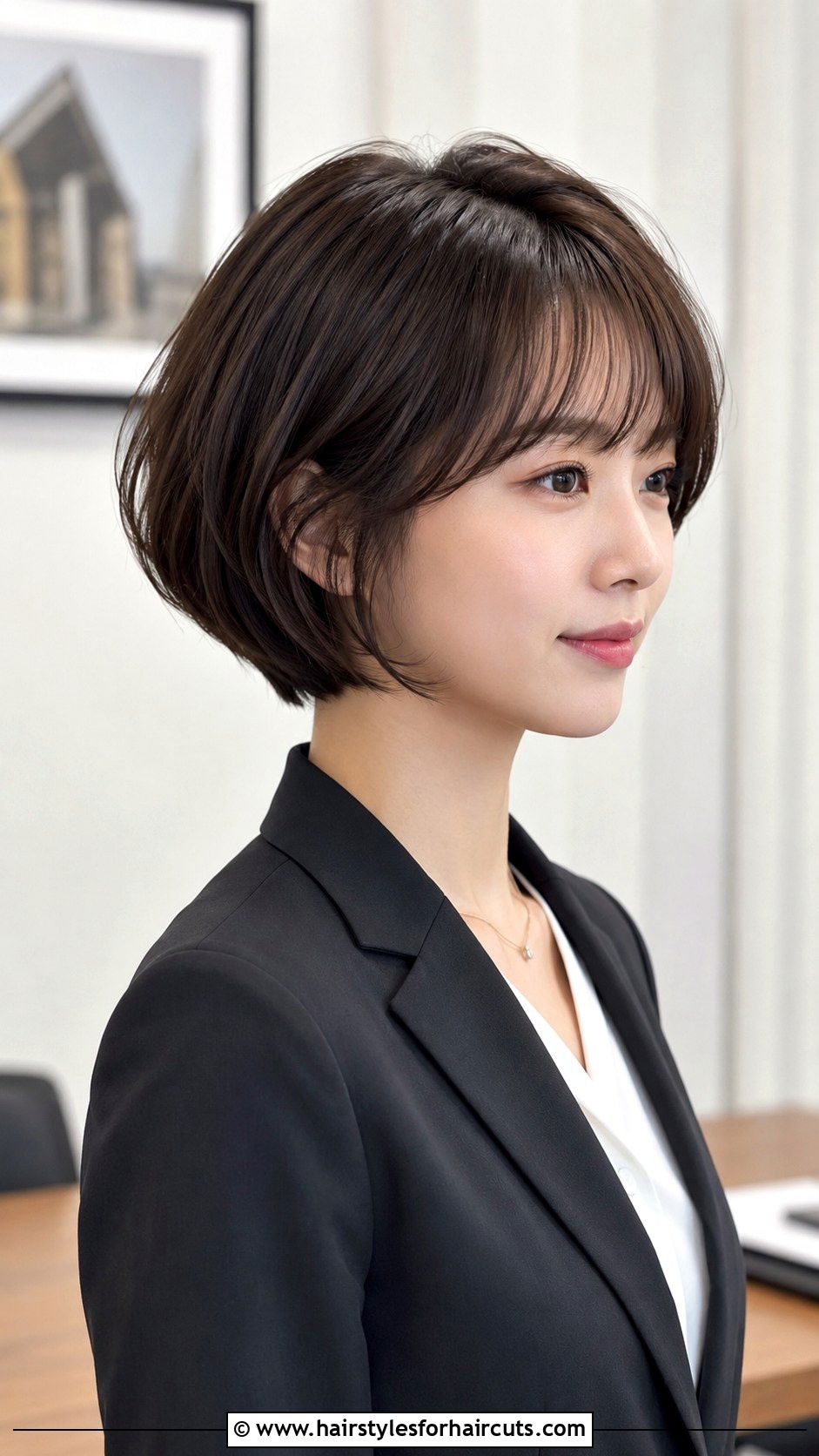 Soft Bang Inverted Bob Haircut - 25 bang haircuts for thin hair - 25 bang haircuts for thin hair