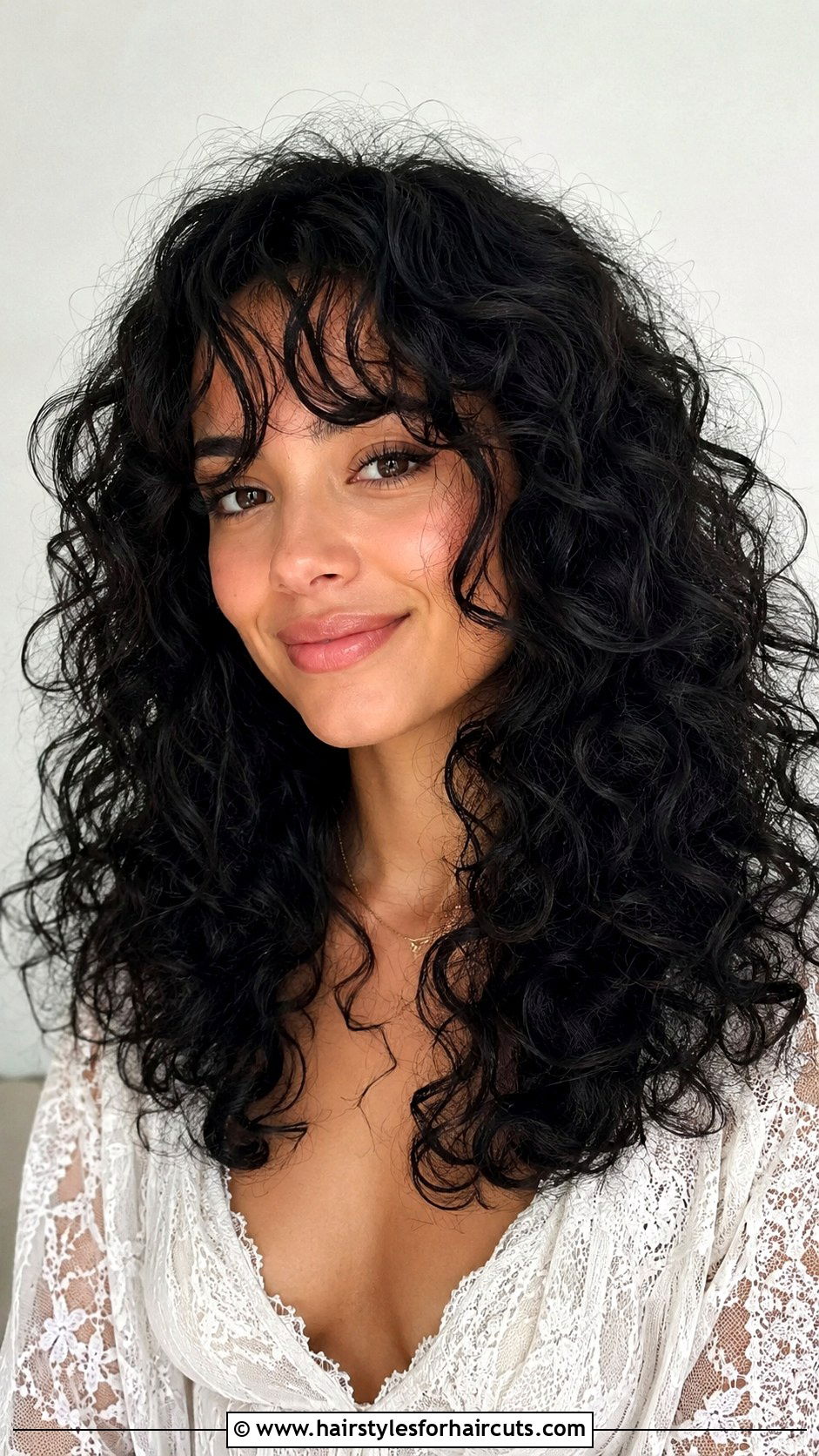 Soft Bangs On Black Bouncy Curls - 25 bang hairstyles black hair - 25 bang hairstyles black hair