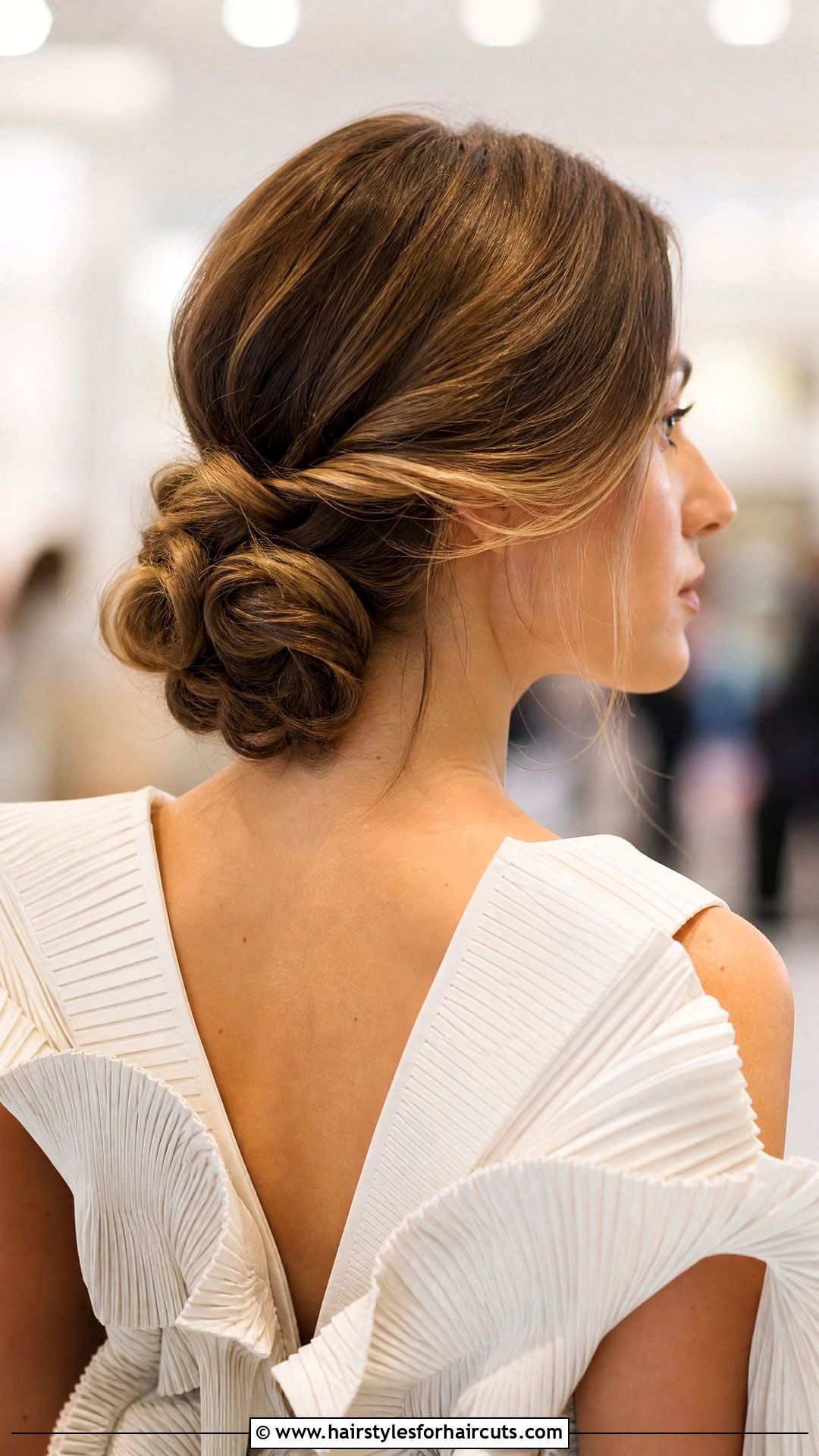 Soft Coiled Bun Medium Hair - 25 wedding hairstyles for medium hair - 25 wedding hairstyles for medium hair