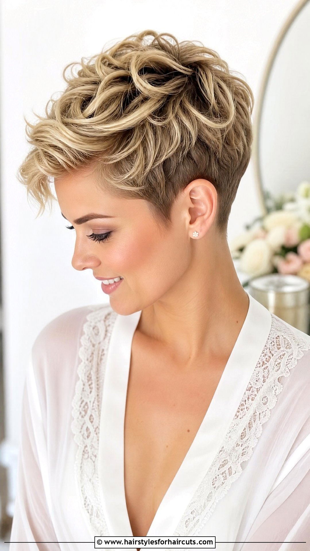 Soft Curled Pixie Cut - 25 wedding hairstyles for short thin hair - 25 wedding hairstyles for short thin hair