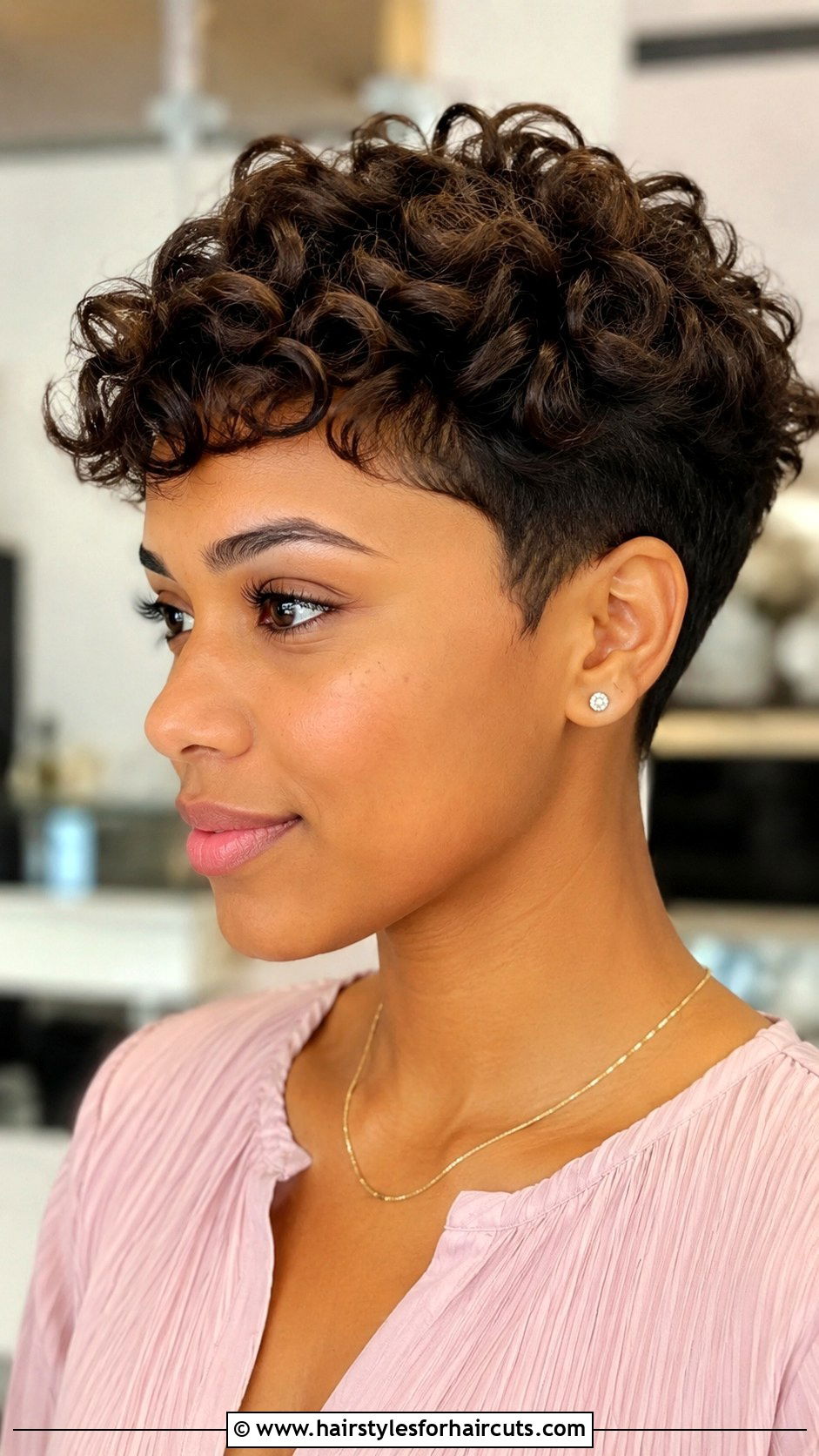 Soft Curls On Tapered Cut - 25 curling iron hairstyles for black hair - 25 curling iron hairstyles for black hair