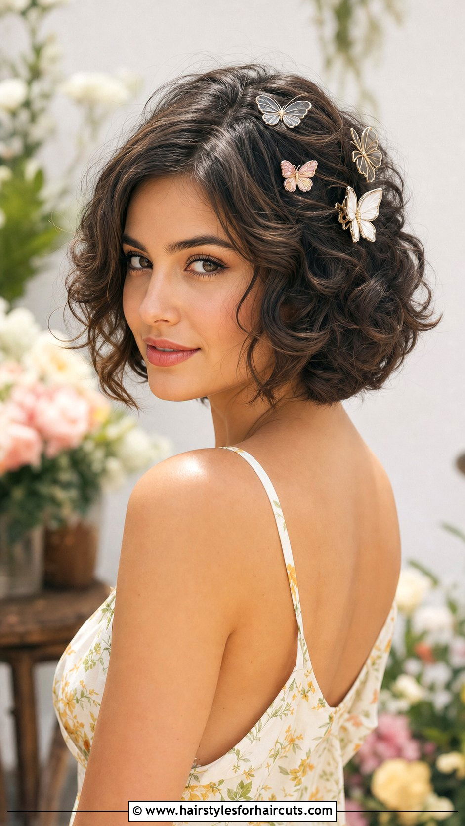 Soft Curls With Butterfly Clips - 25 short hair fairy hairstyles - 25 short hair fairy hairstyles