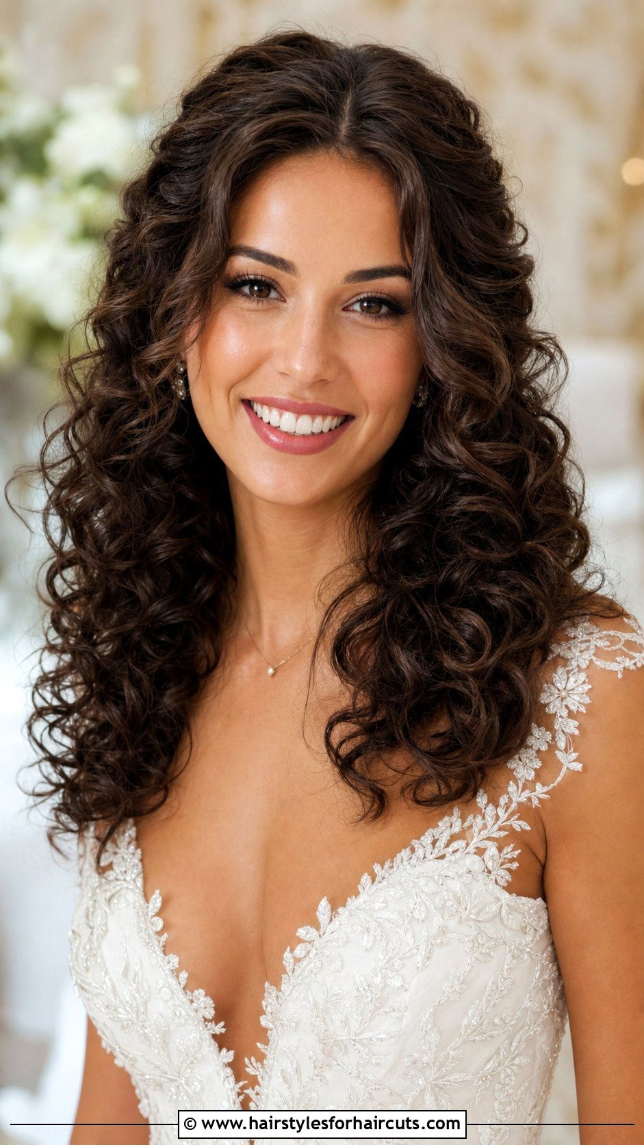 Soft Curly Shoulder Length Wedding Hairstyle - 25 wedding hairstyles shoulder length - 25 wedding hairstyles shoulder length