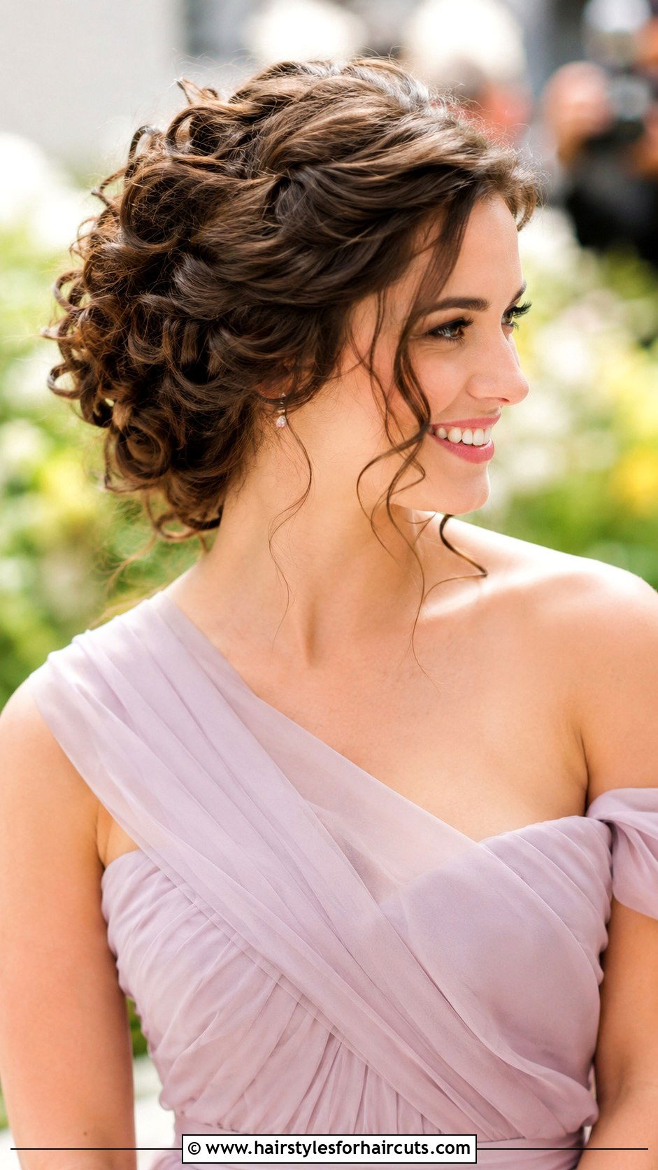 Soft Curly Updo - 25 bridesmaid hairstyles - 25 bridesmaid hairstyles