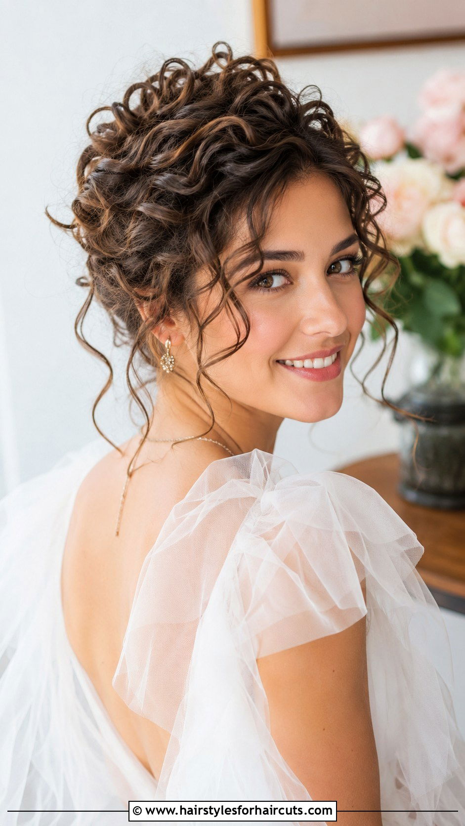 Soft Curly Updo - 25 cute wedding hairstyles - 25 cute wedding hairstyles