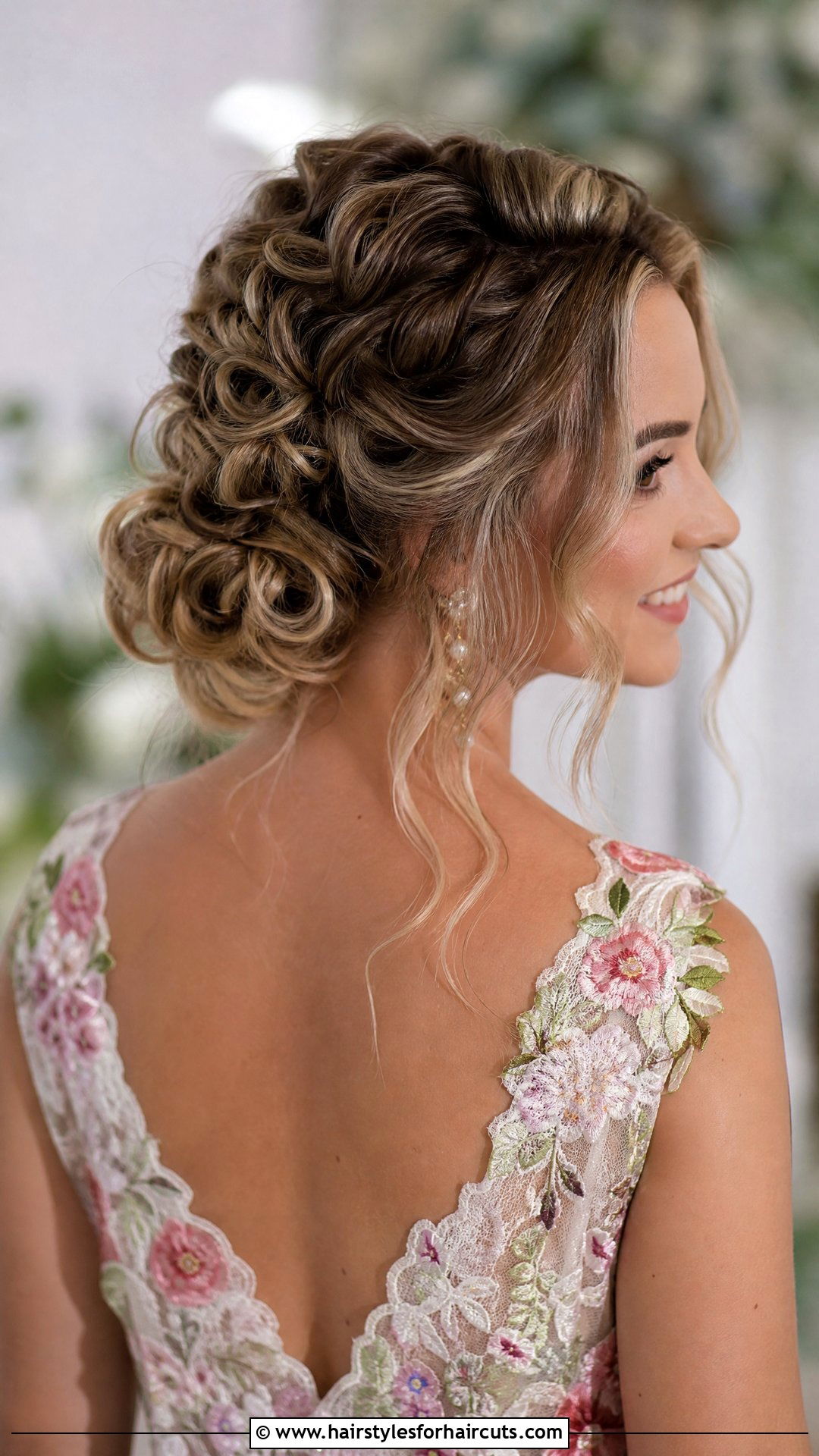 Soft Curly Updo Wedding Hairstyle - 25 wedding hairstyles medium hair - 25 wedding hairstyles medium hair