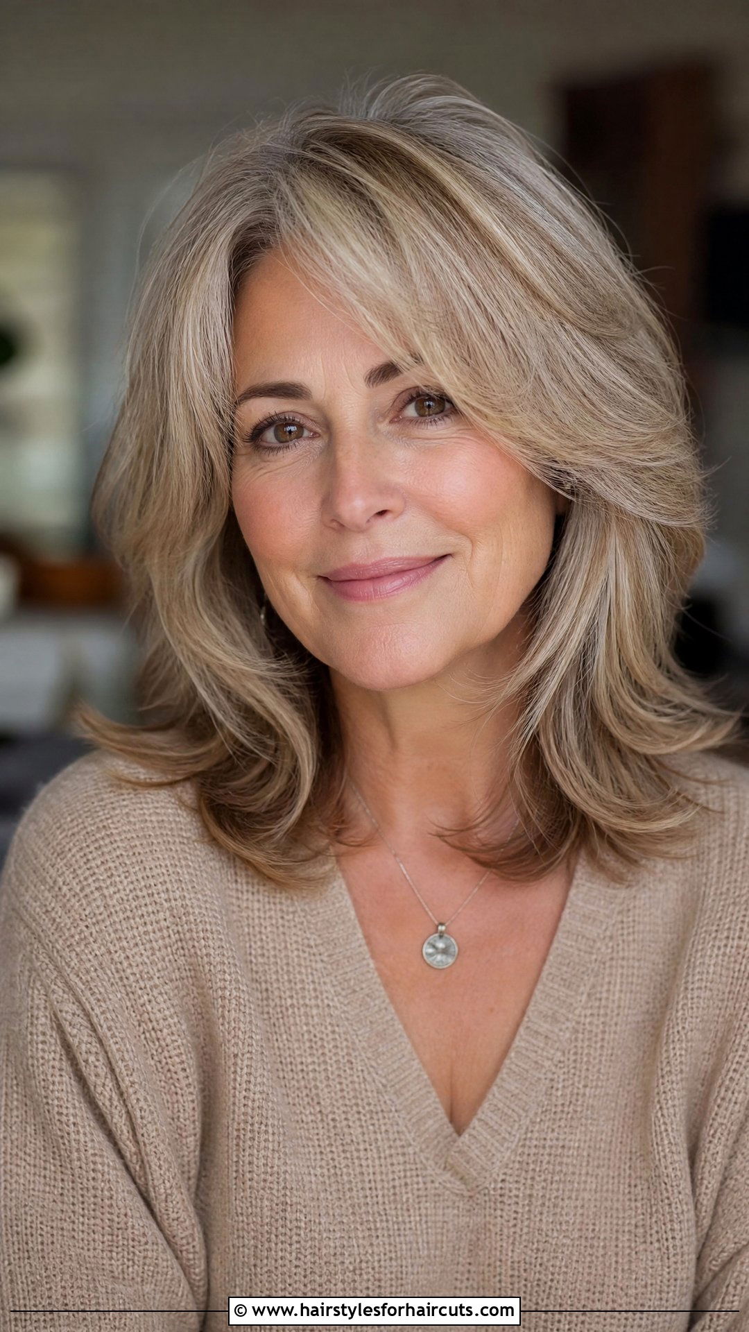 Soft Layered Medium Cut - 25 current hairstyles for women over 50 - 25 current hairstyles for women over 50