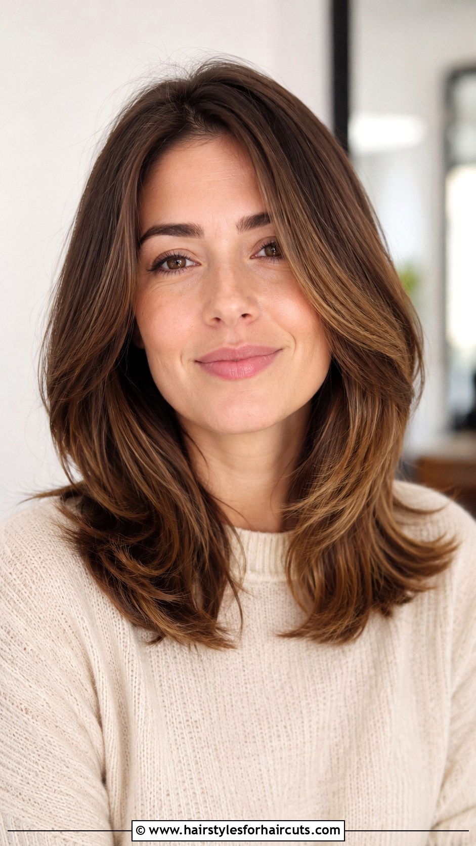 Soft Layered Medium Haircut - 25 best hairstyles for square face - 25 best hairstyles for square face